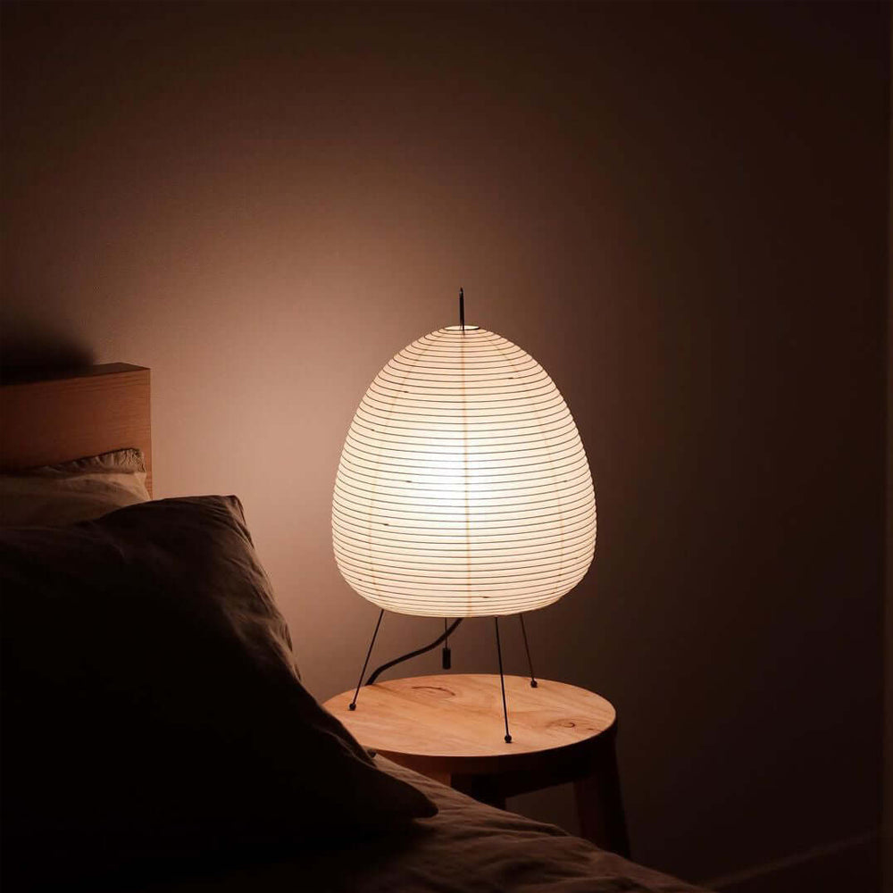 Tranquilux Paper Japanese-Inspired Table Lamp-Neutral Decor