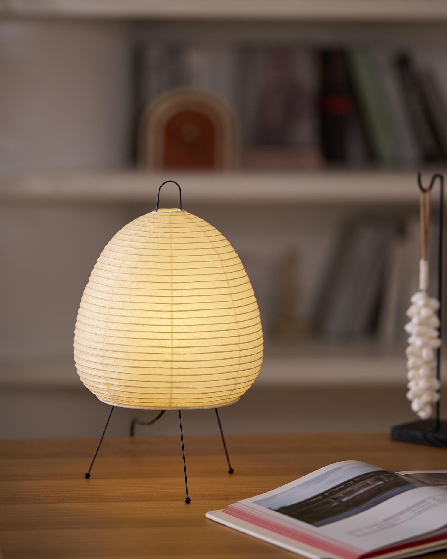 Tranquilux Paper Japanese-Inspired Table Lamp-Neutral Decor