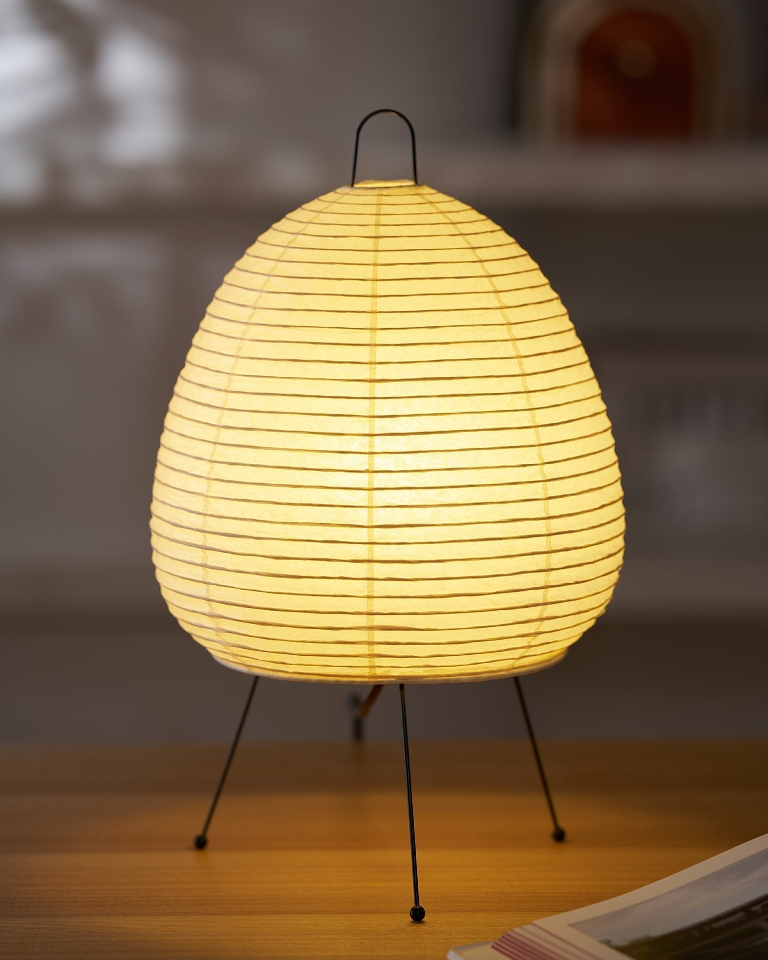 Tranquilux Paper Japanese-Inspired Table Lamp-Neutral Decor