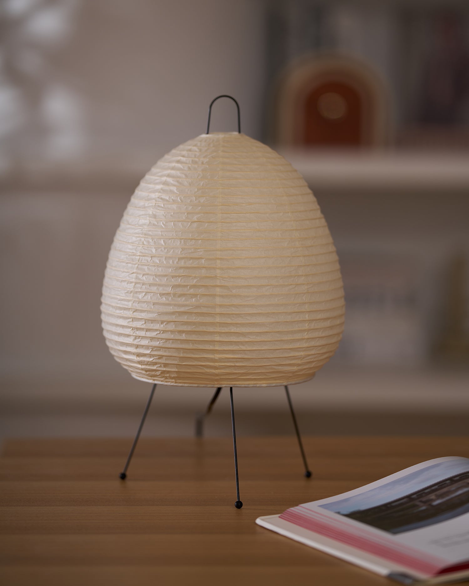 Tranquilux Paper Japanese-Inspired Table Lamp-Neutral Decor