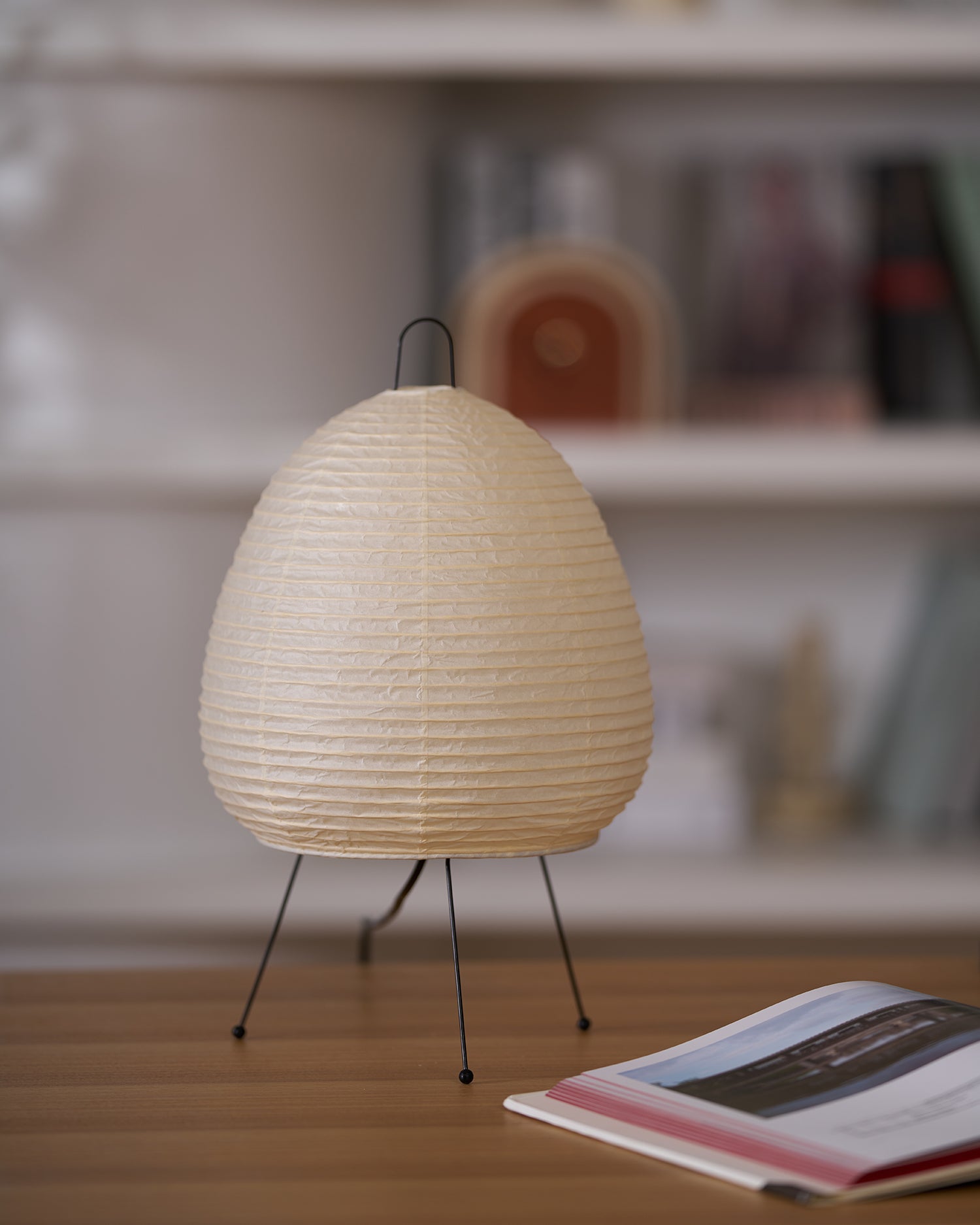 Tranquilux Paper Japanese-Inspired Table Lamp-Neutral Decor