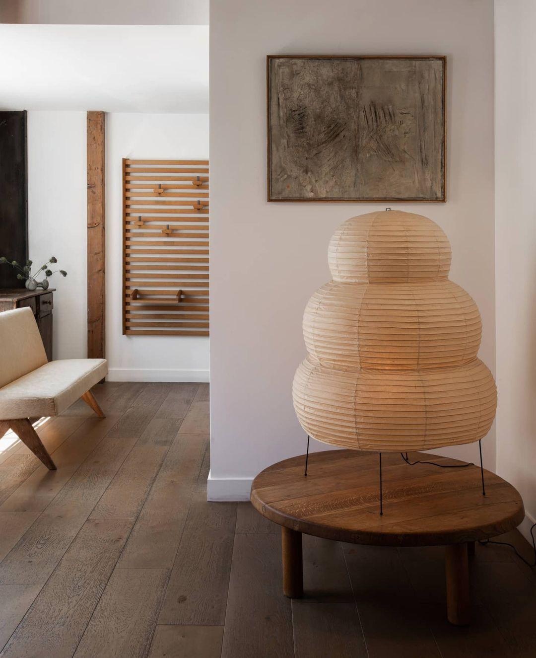 Tranquilux Paper Japanese-Inspired Table Lamp-Neutral Decor