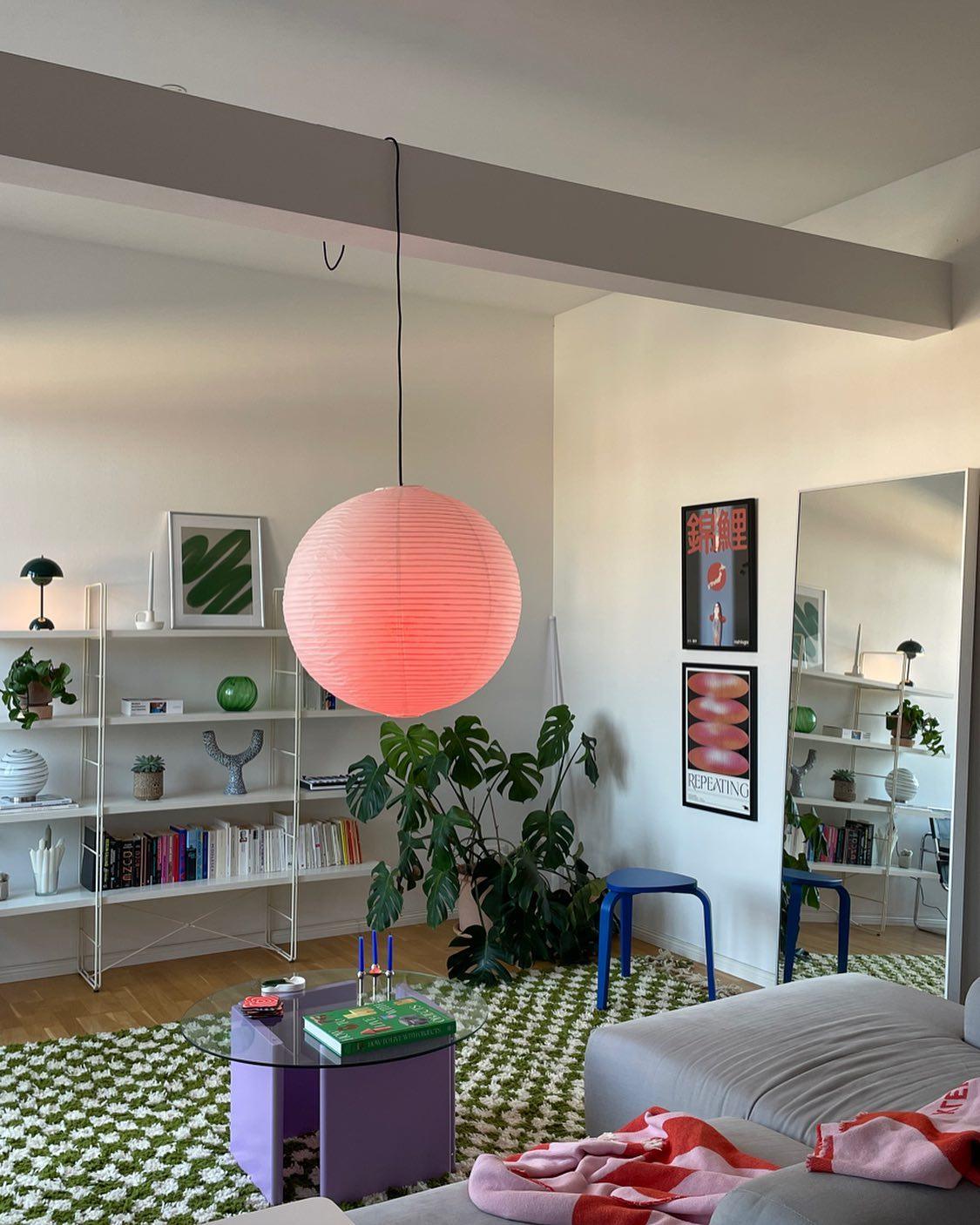 Lustra Pendant Lamp Paper Lantern for Living Room-Neutral Decor