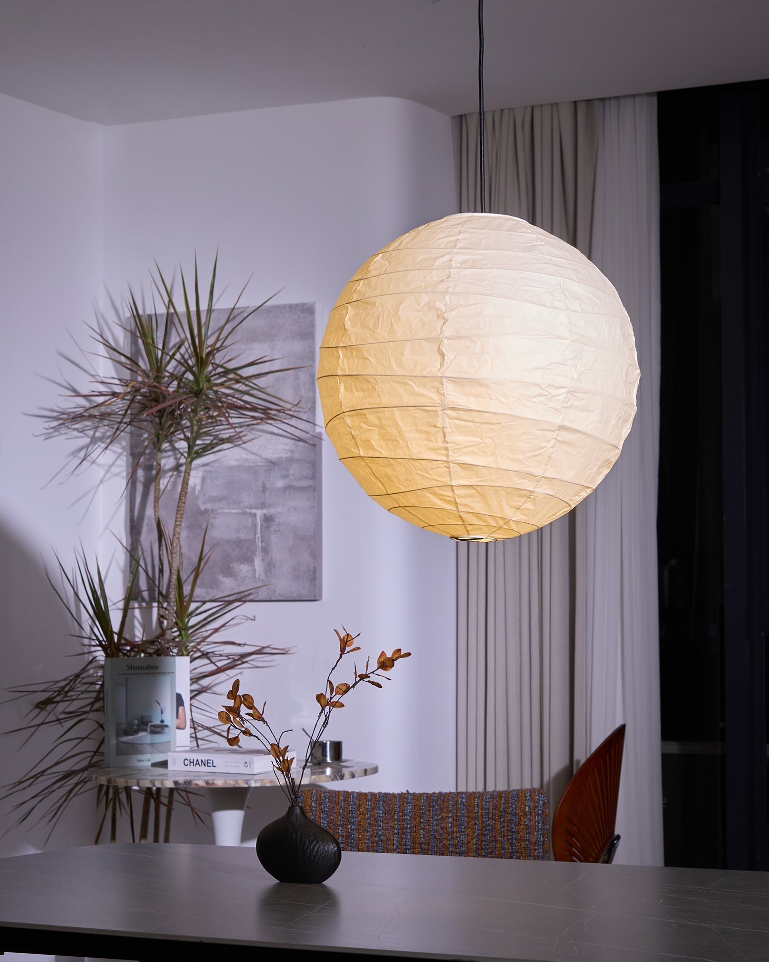 Arlo Paper Vintage Pendant Lamp-Neutral Decor