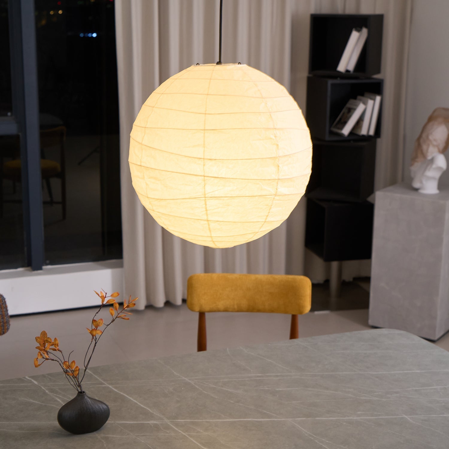 Arlo Paper Vintage Pendant Lamp-Neutral Decor