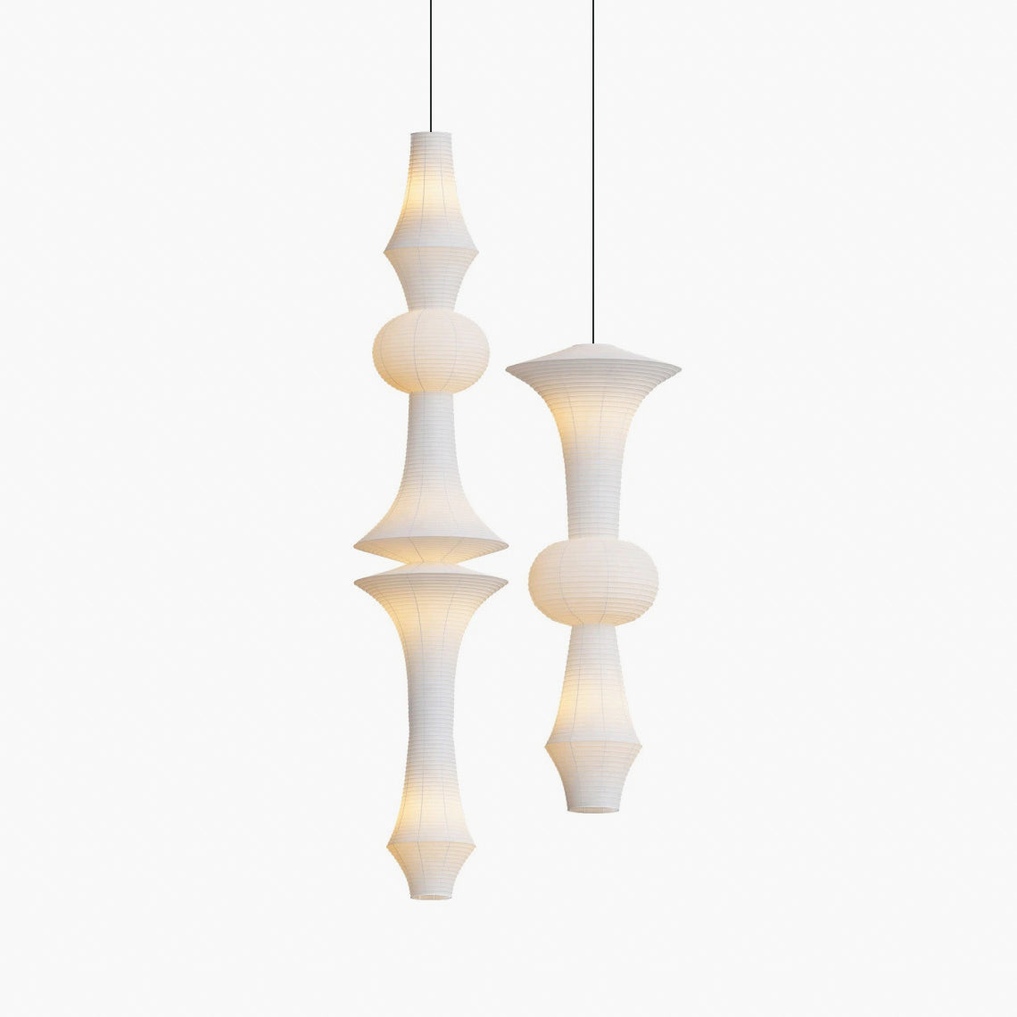 Coren Pendant Lamp Sculptural Mulberry Paper Japandi-Neutral Decor