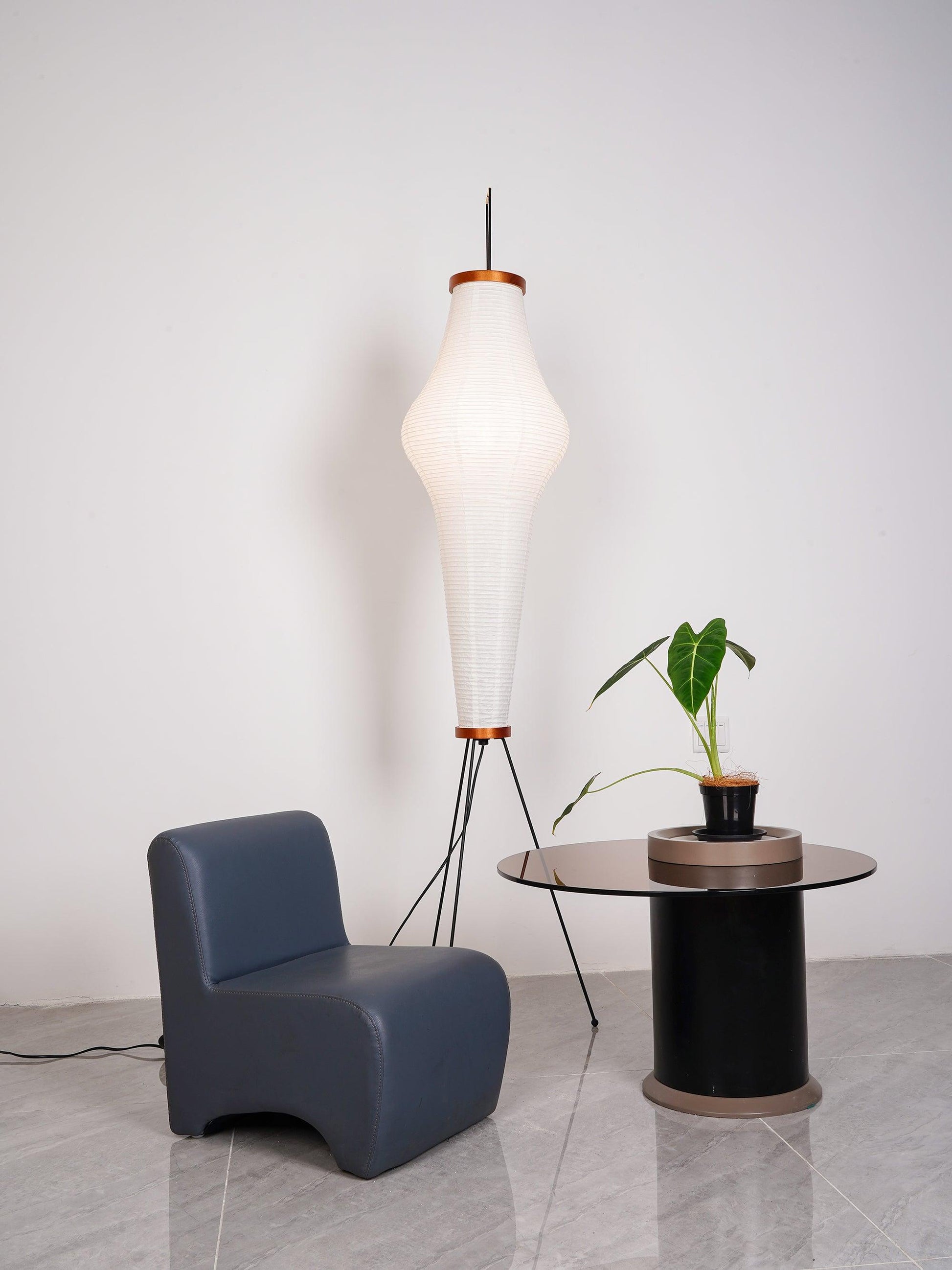 Krelix Paper Scandinavian Floor Lamp-Neutral Decor