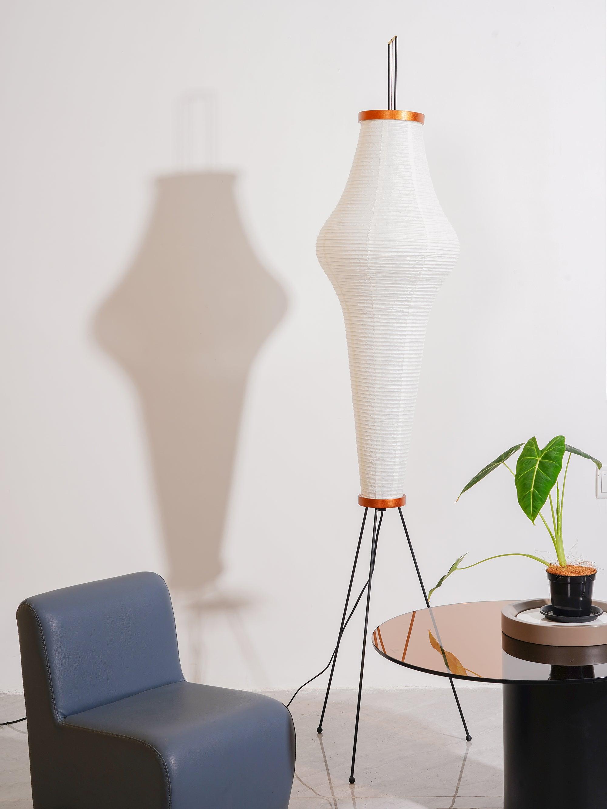 Krelix Paper Scandinavian Floor Lamp-Neutral Decor
