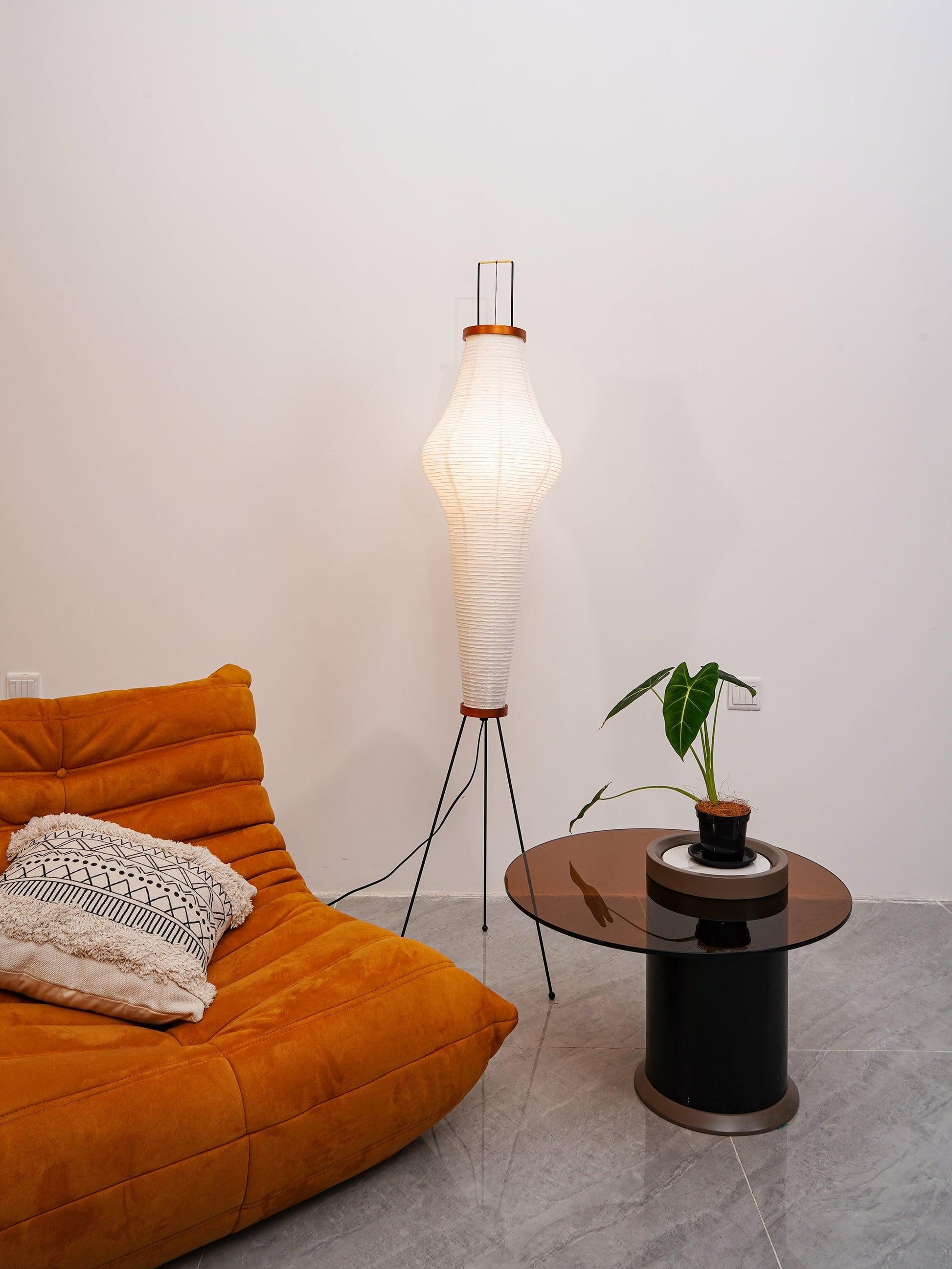 Krelix Paper Scandinavian Floor Lamp-Neutral Decor