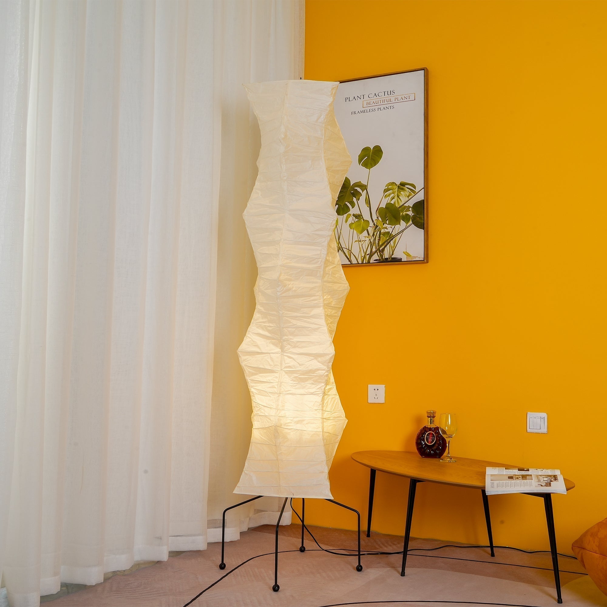 Krelix Paper Scandinavian Floor Lamp-Neutral Decor