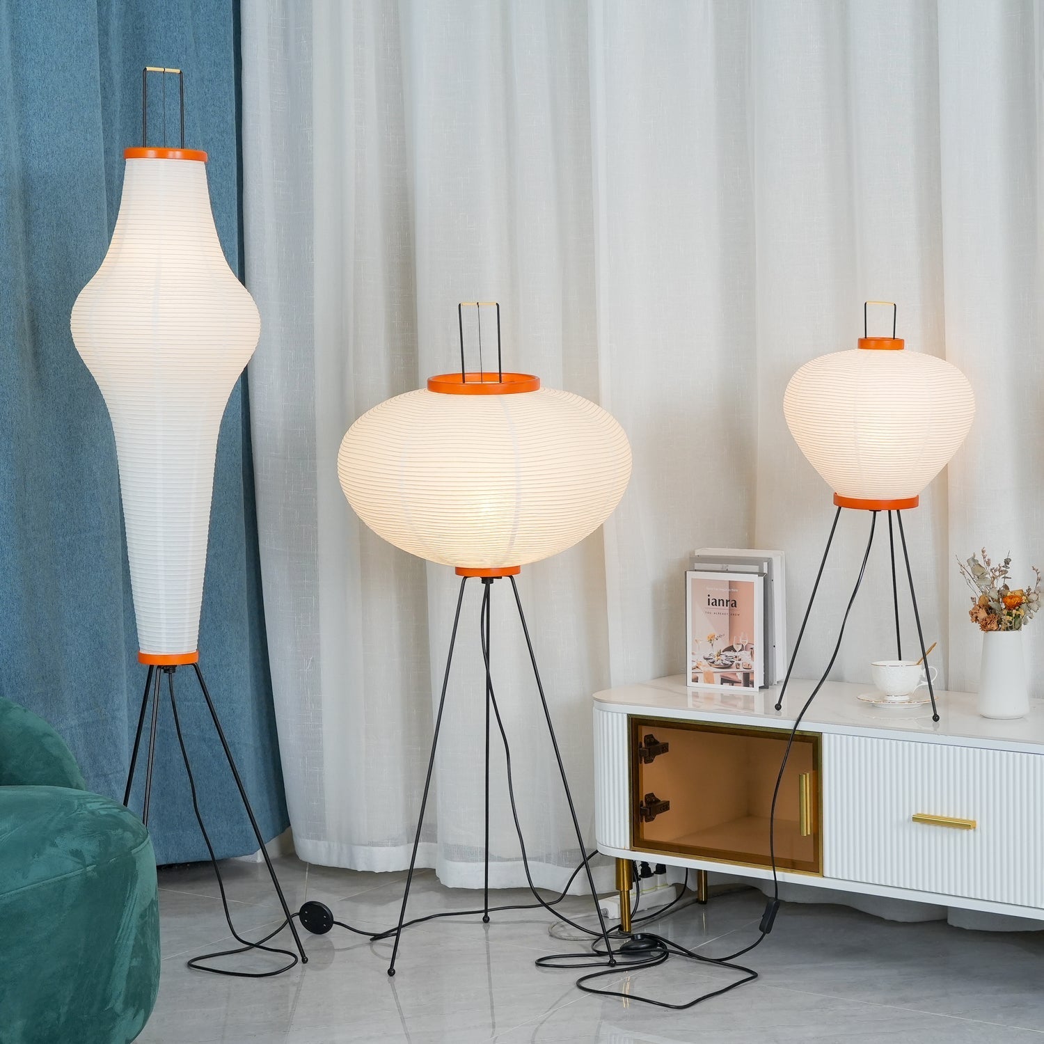 Krelix Paper Scandinavian Floor Lamp-Neutral Decor