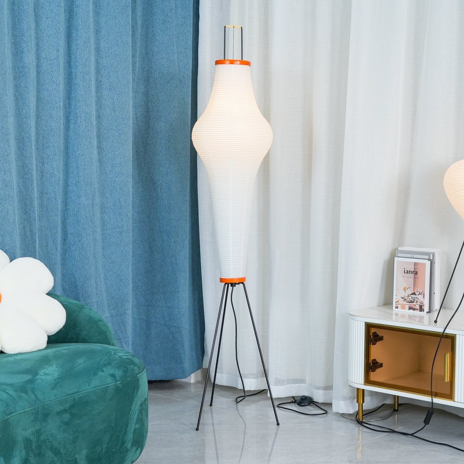 Krelix Paper Scandinavian Floor Lamp-Neutral Decor