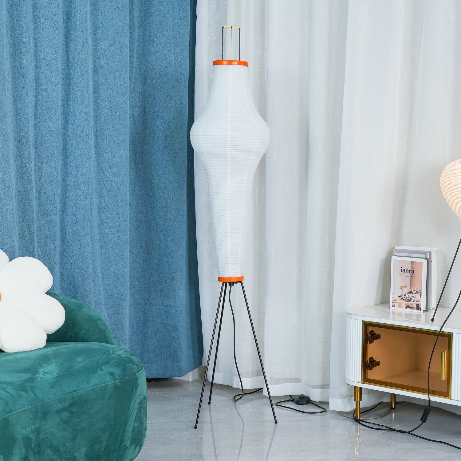 Krelix Paper Scandinavian Floor Lamp-Neutral Decor