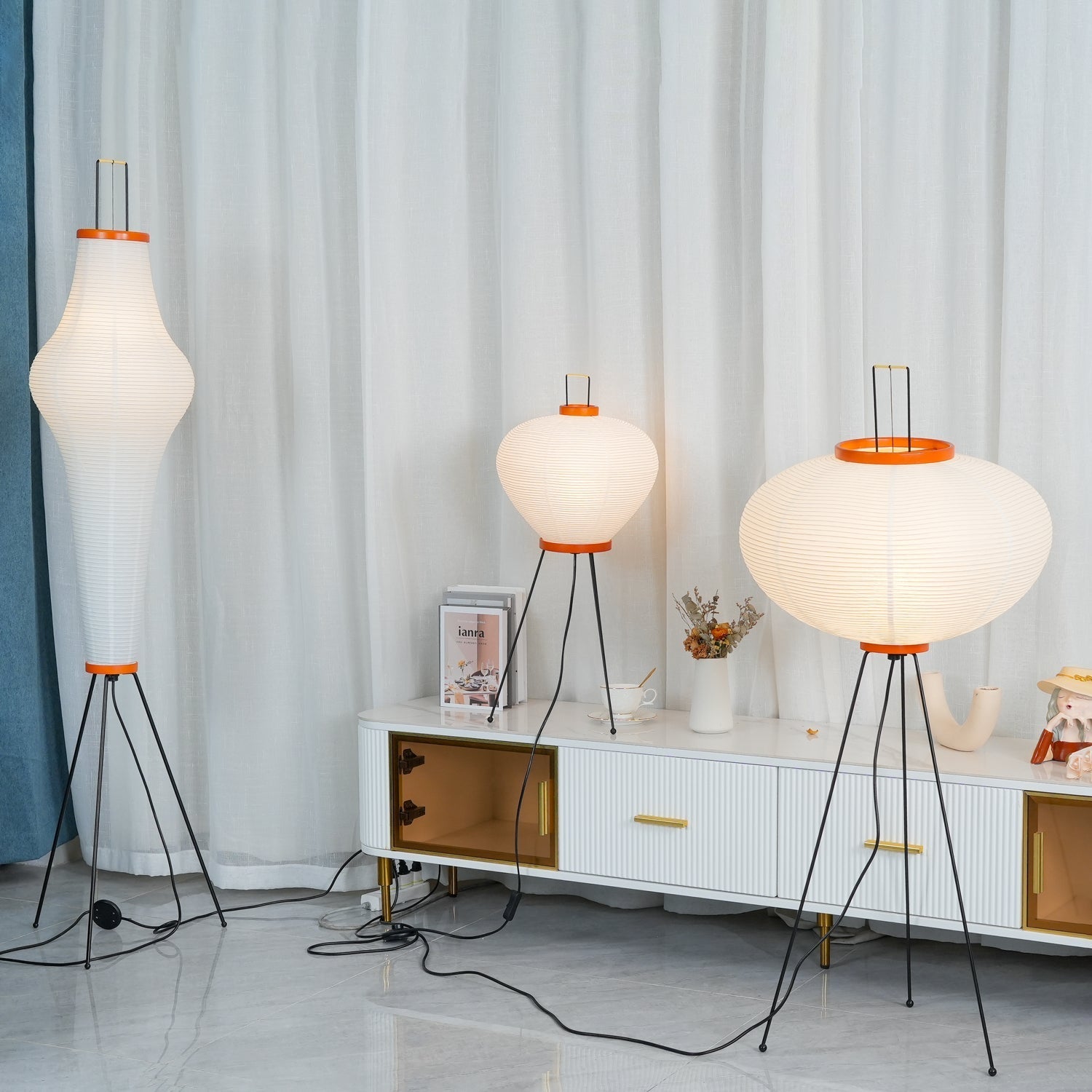 Krelix Paper Scandinavian Floor Lamp-Neutral Decor