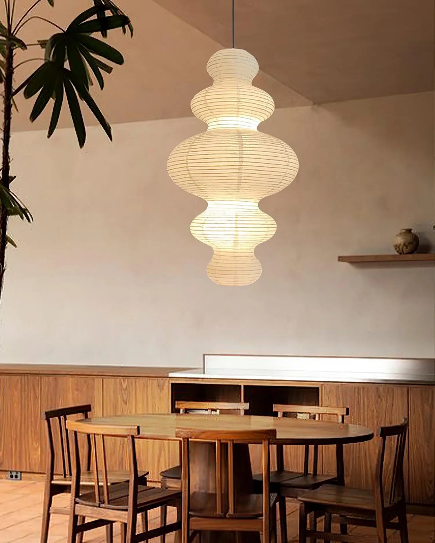 Mune Paper Traditional Pendant Lamp-Neutral Decor