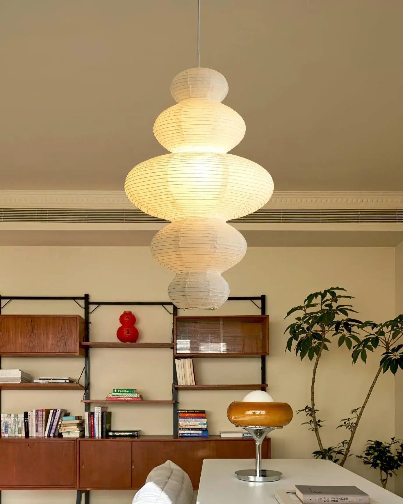 Mune Paper Traditional Pendant Lamp-Neutral Decor