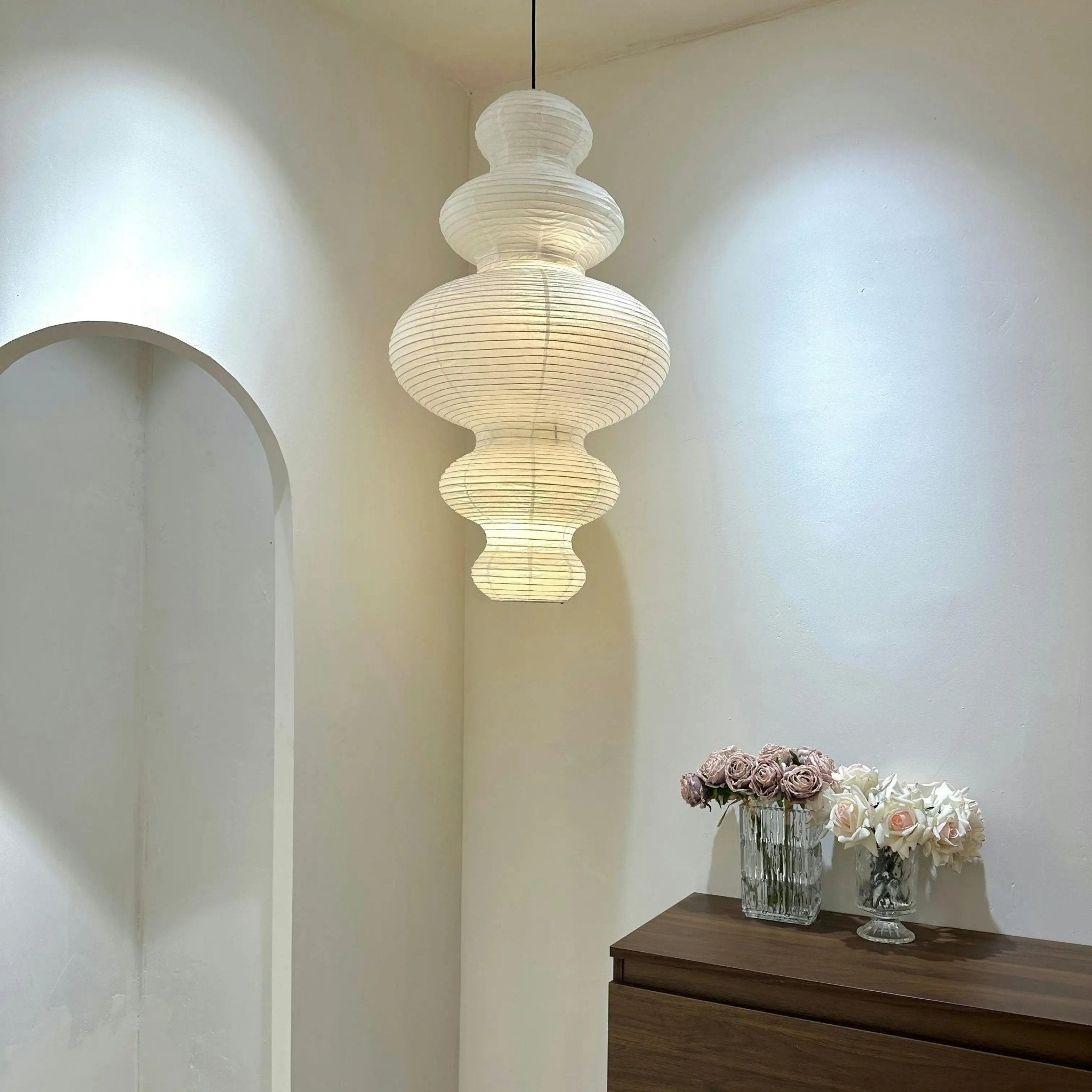 Mune Paper Traditional Pendant Lamp-Neutral Decor