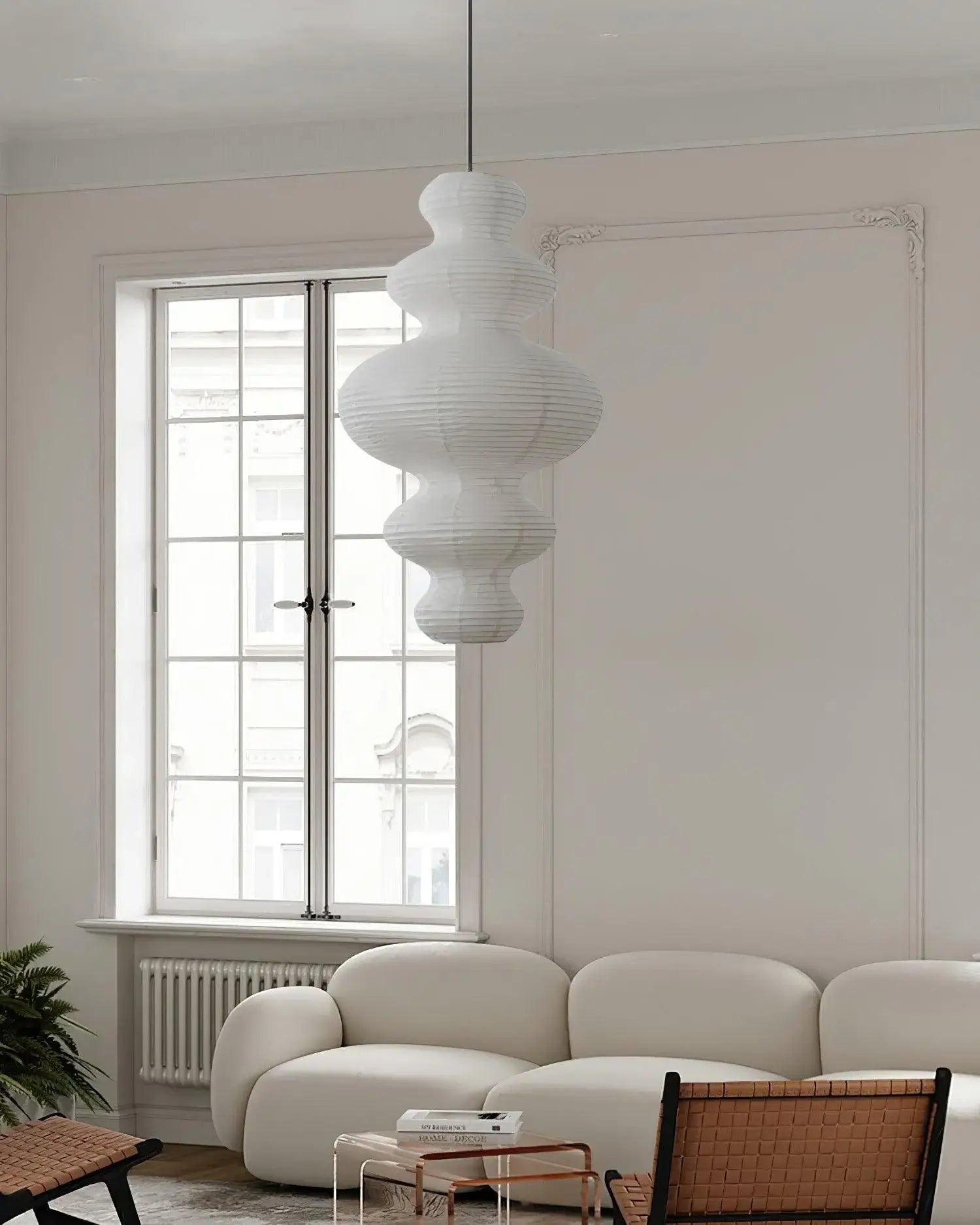 Mune Paper Traditional Pendant Lamp-Neutral Decor