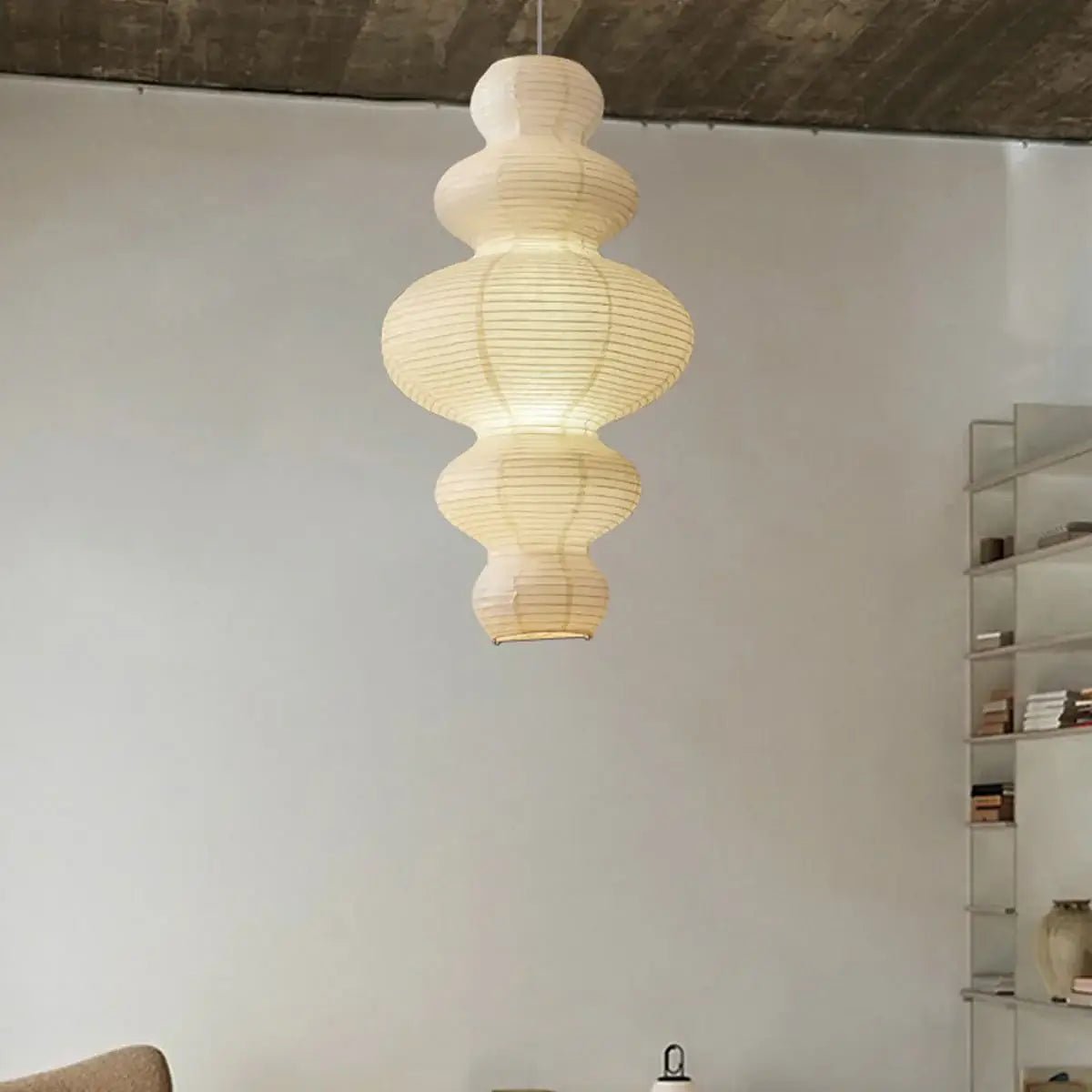 Mune Paper Traditional Pendant Lamp-Neutral Decor