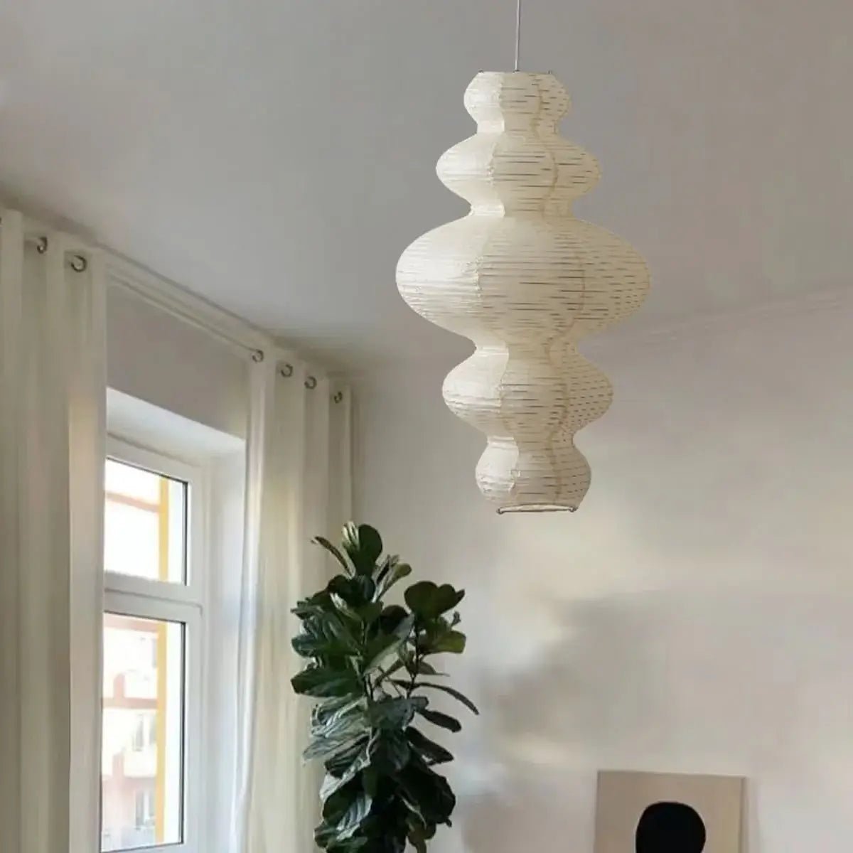 Mune Paper Traditional Pendant Lamp-Neutral Decor
