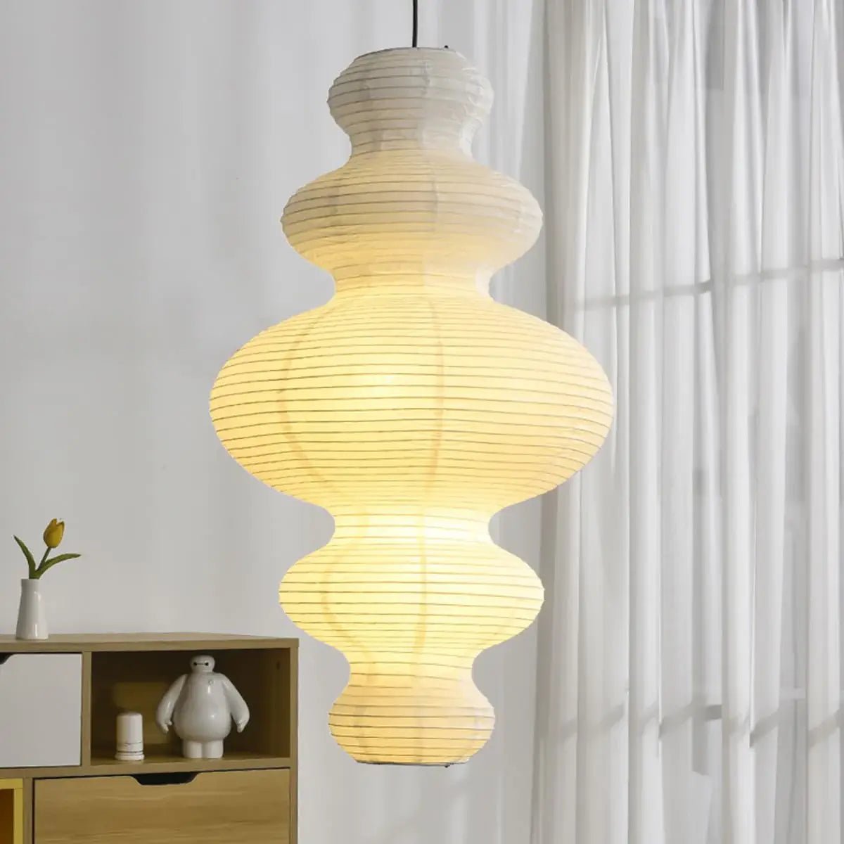 Mune Paper Traditional Pendant Lamp-Neutral Decor