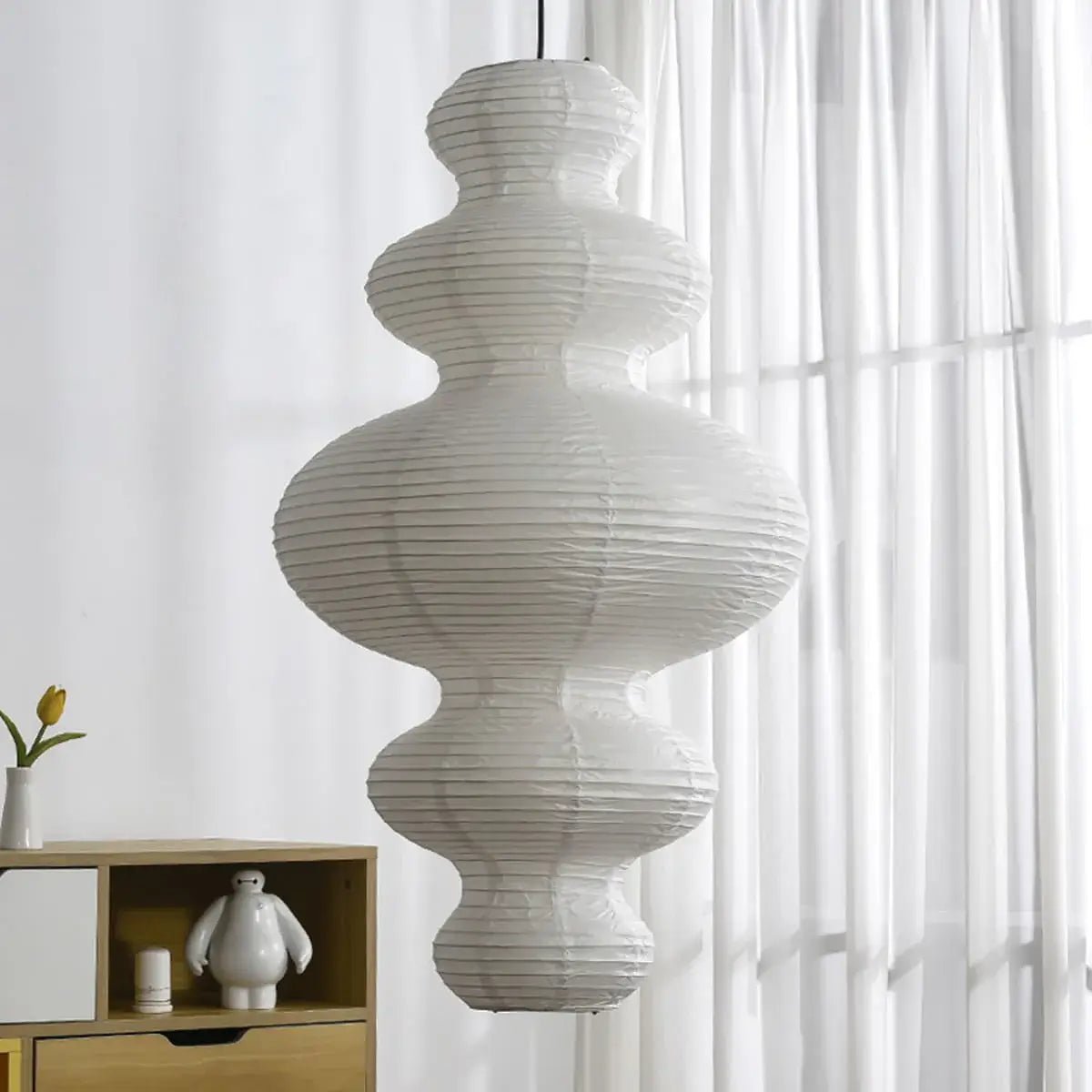 Mune Paper Traditional Pendant Lamp-Neutral Decor