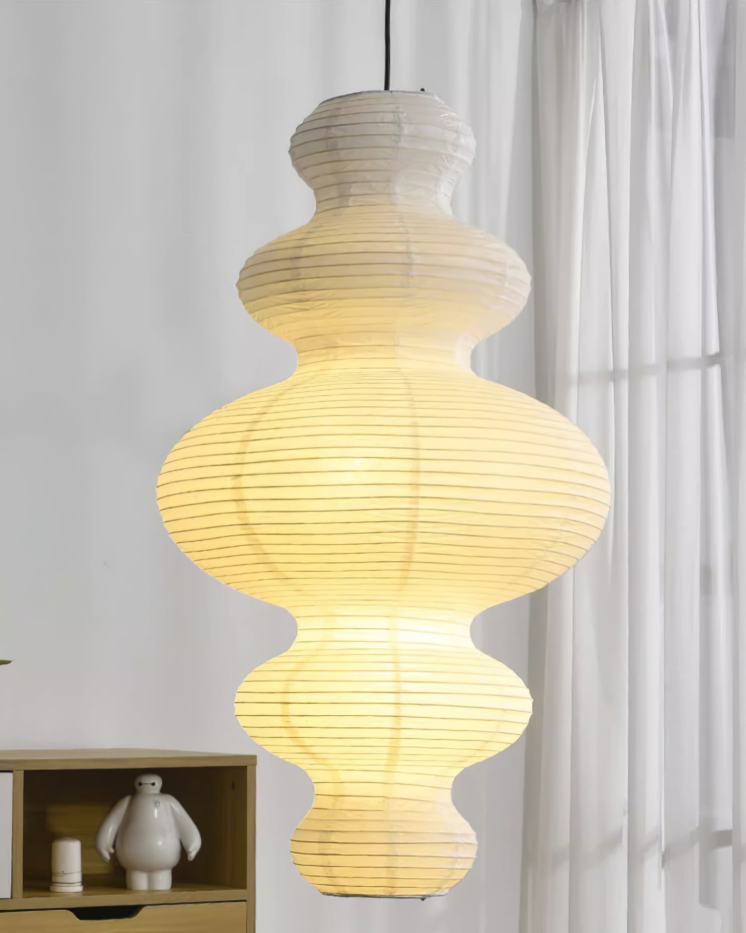 Lythaaris Natural Art Swag Pendant Lamp-Neutral Decor