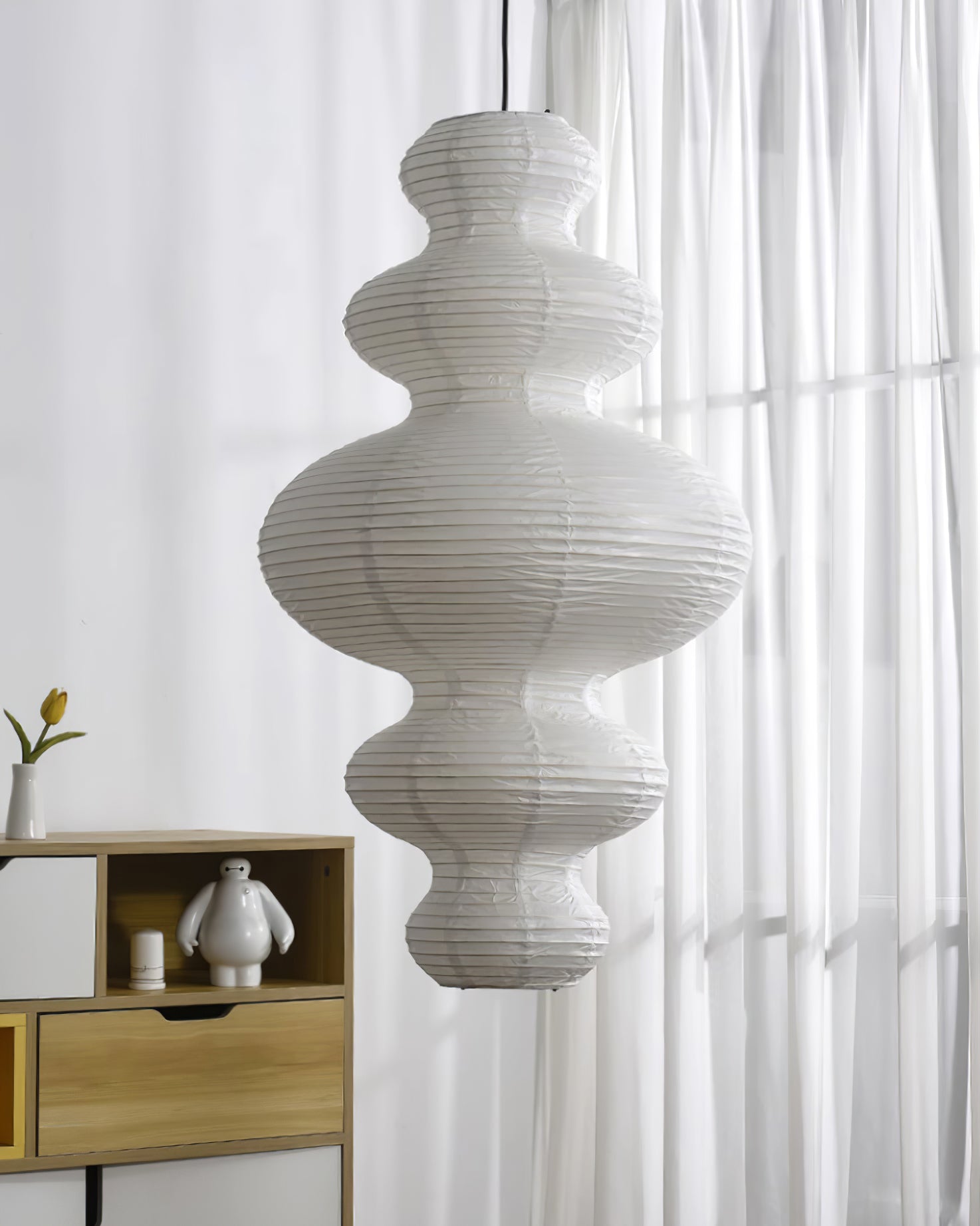 Lythaaris Natural Art Swag Pendant Lamp-Neutral Decor