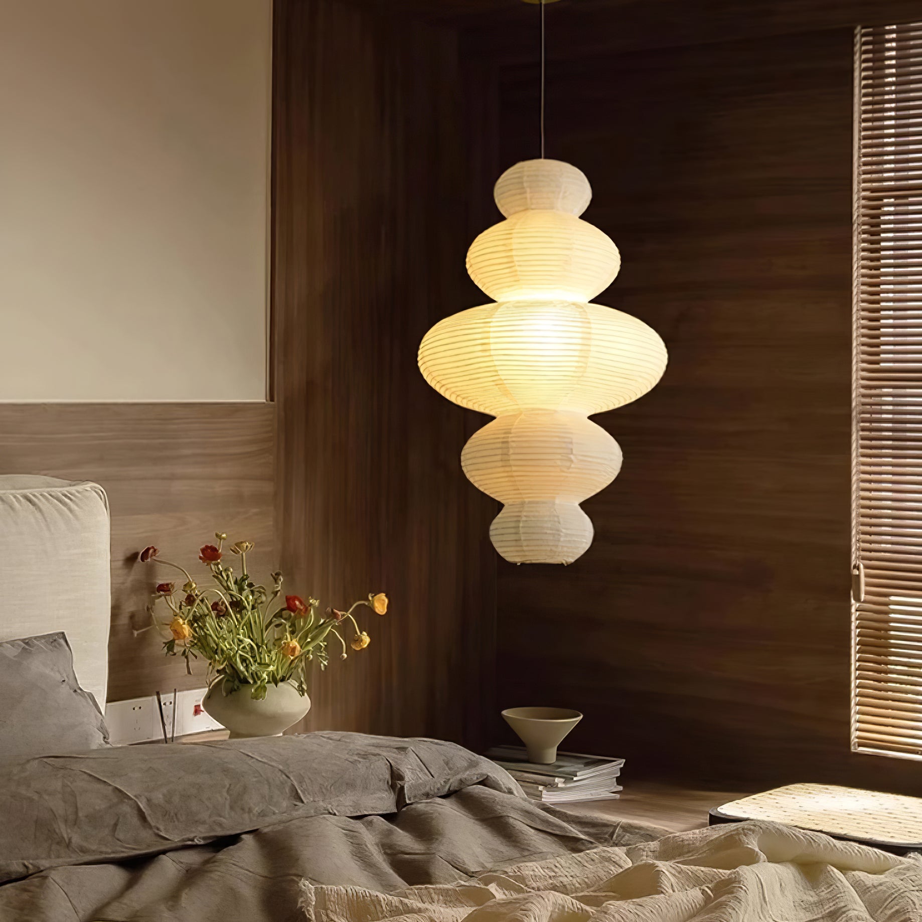 Lythaaris Natural Art Swag Pendant Lamp-Neutral Decor
