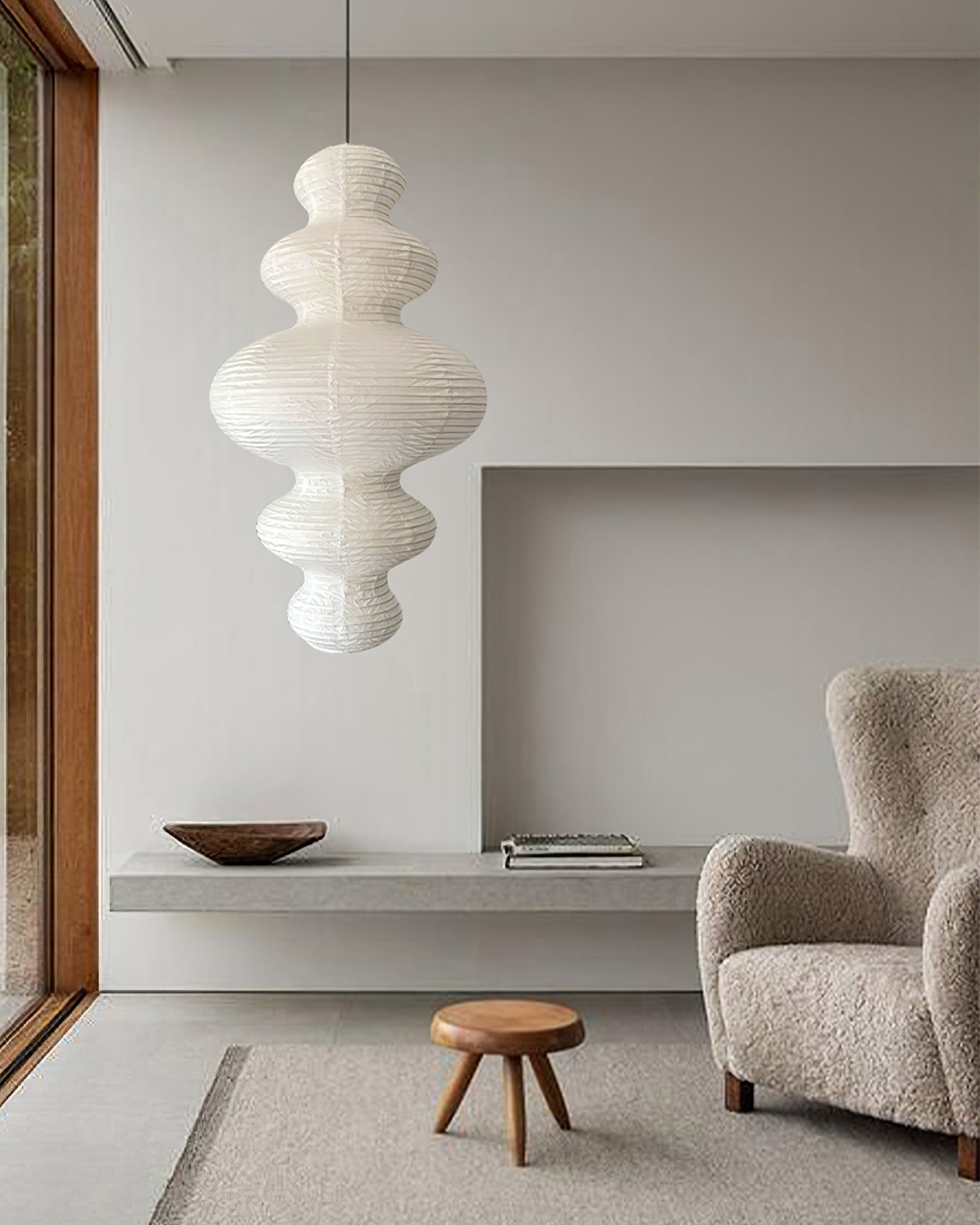 Lythaaris Natural Art Swag Pendant Lamp-Neutral Decor