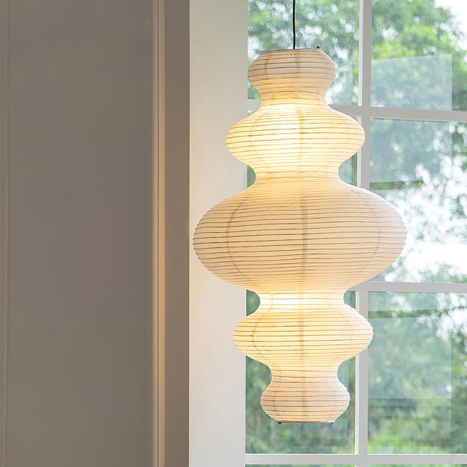 Lythaaris Natural Art Swag Pendant Lamp-Neutral Decor