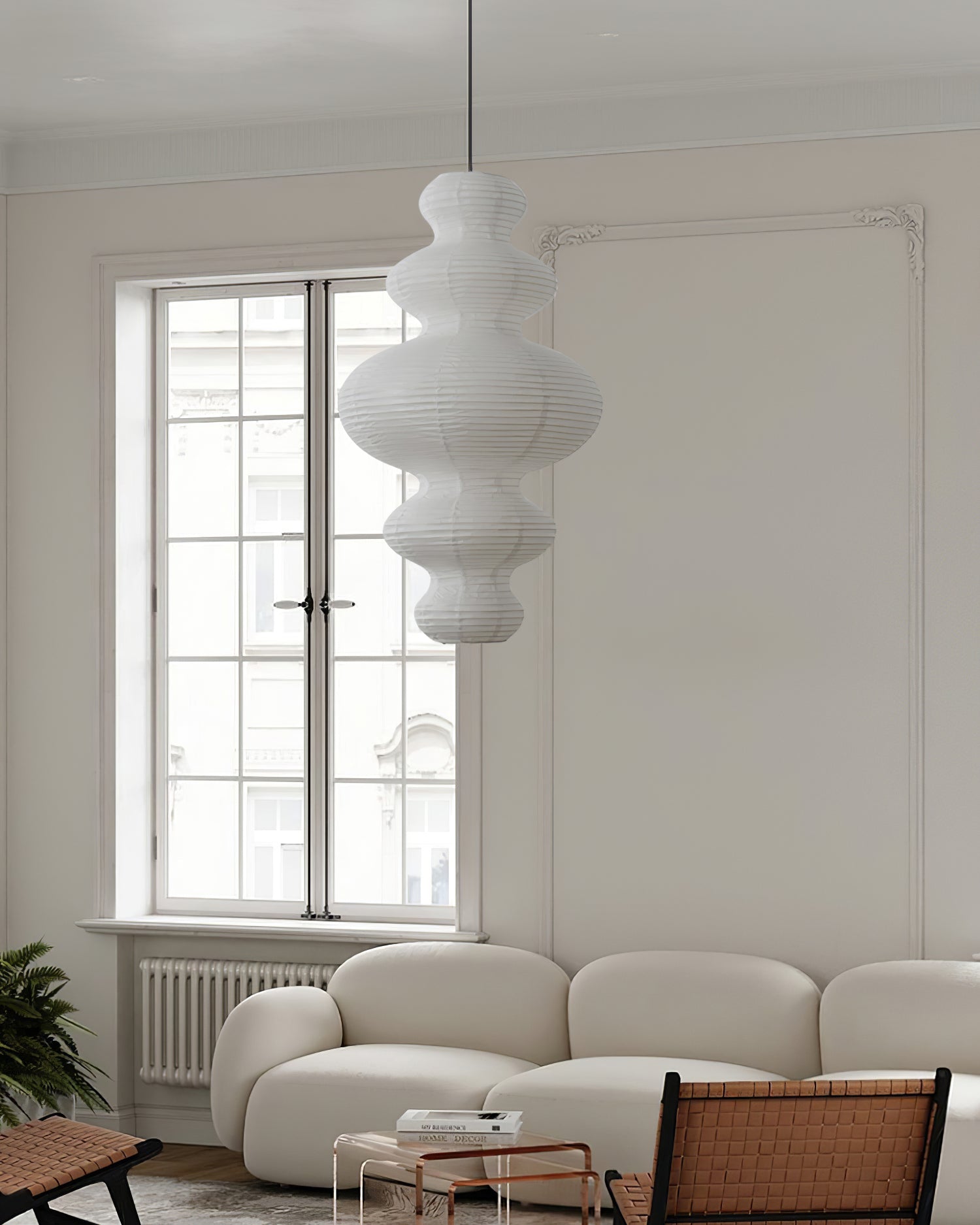 Lythaaris Natural Art Swag Pendant Lamp-Neutral Decor