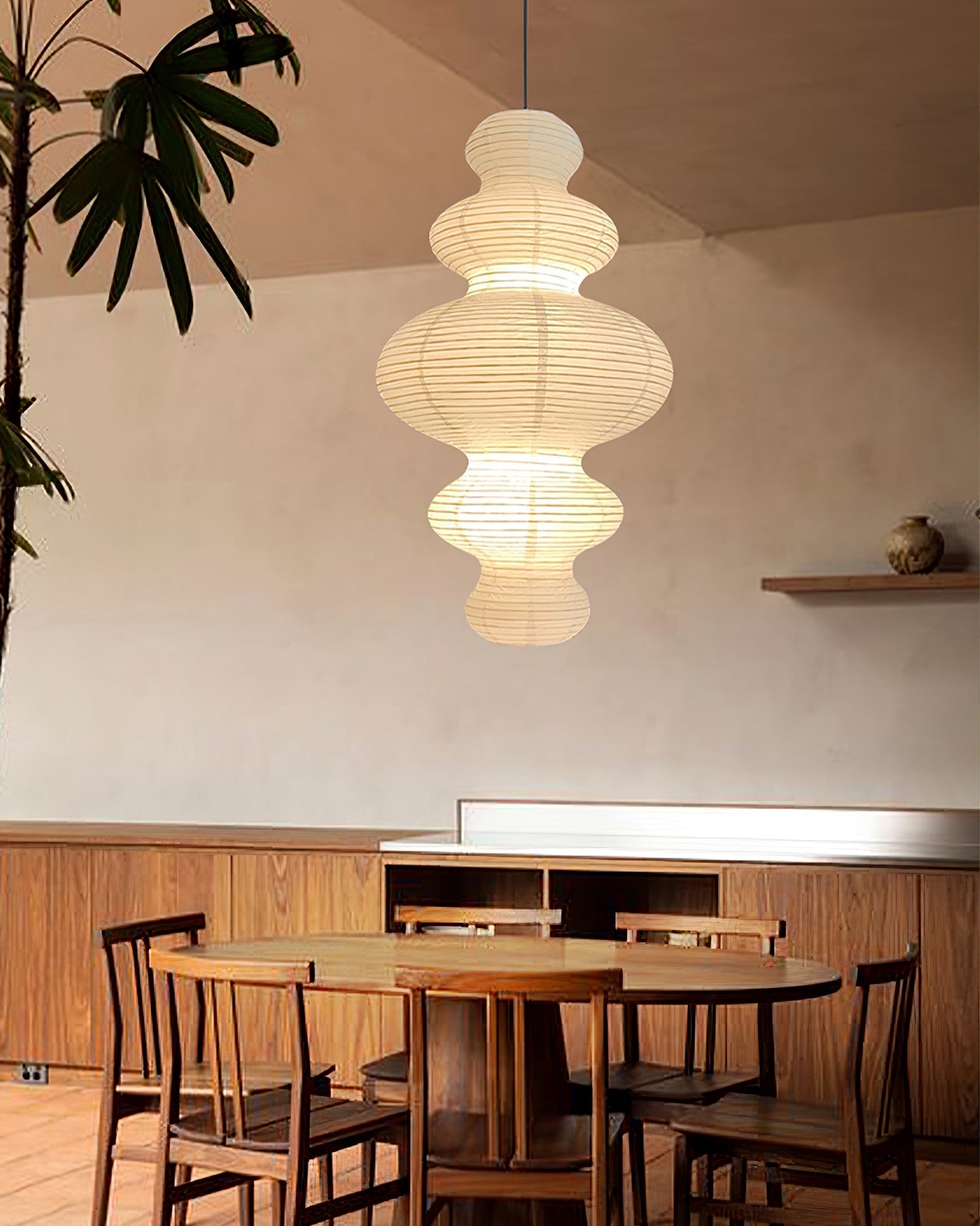 Lythaaris Natural Art Swag Pendant Lamp-Neutral Decor