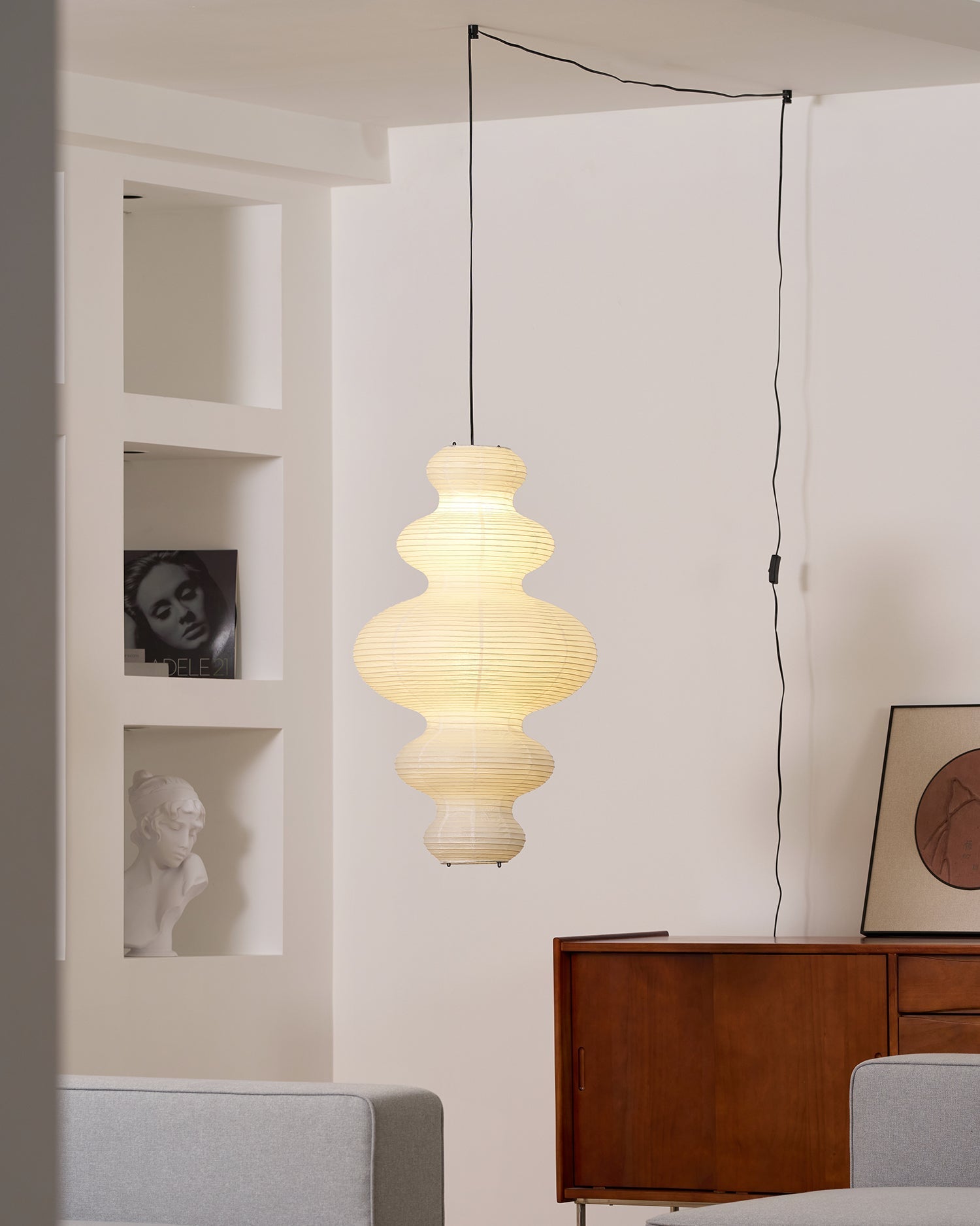 Lythaaris Natural Art Swag Pendant Lamp-Neutral Decor