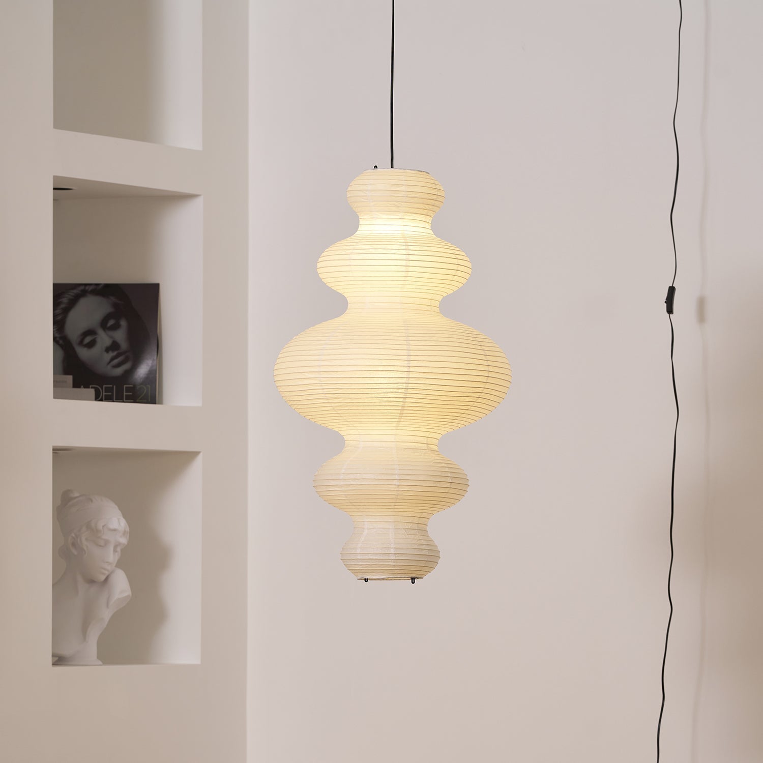 Lythaaris Natural Art Swag Pendant Lamp-Neutral Decor