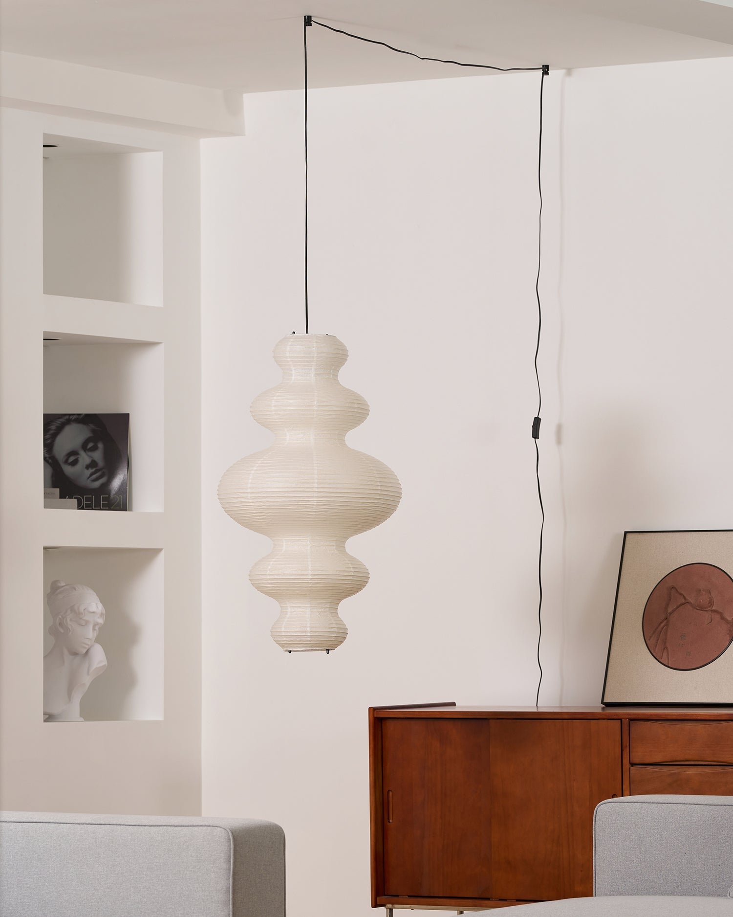 Lythaaris Natural Art Swag Pendant Lamp-Neutral Decor