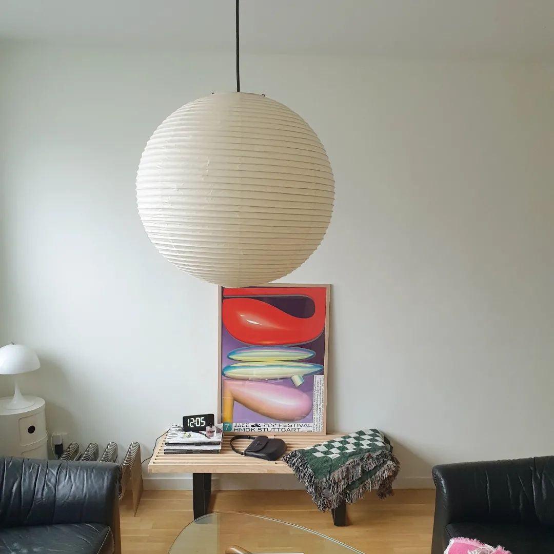 Noveno Pendant Lamp Bamboo Washi Paper Round-Neutral Decor