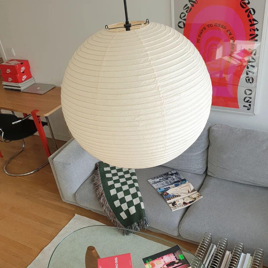 Noveno Pendant Lamp Bamboo Washi Paper Round-Neutral Decor