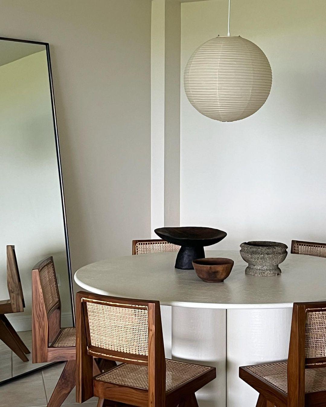 Noveno Pendant Lamp Bamboo Washi Paper Round-Neutral Decor