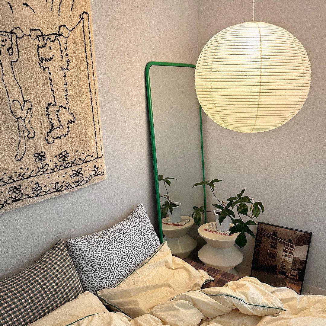 Noveno Pendant Lamp Bamboo Washi Paper Round-Neutral Decor