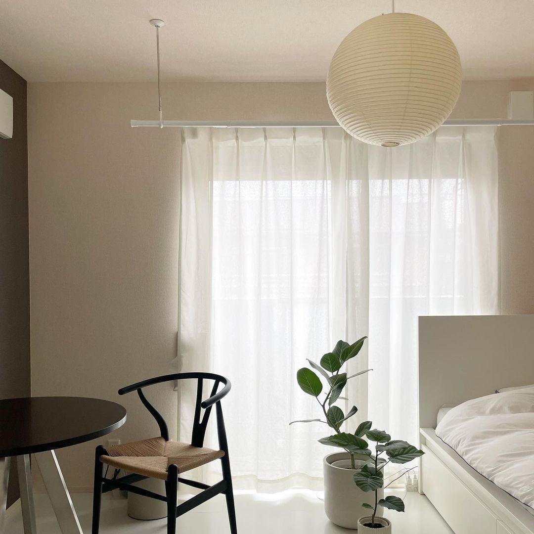 Noveno Pendant Lamp Bamboo Washi Paper Round-Neutral Decor