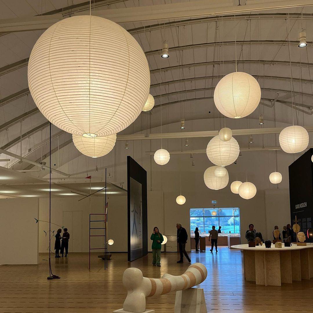 Noveno Pendant Lamp Bamboo Washi Paper Round-Neutral Decor