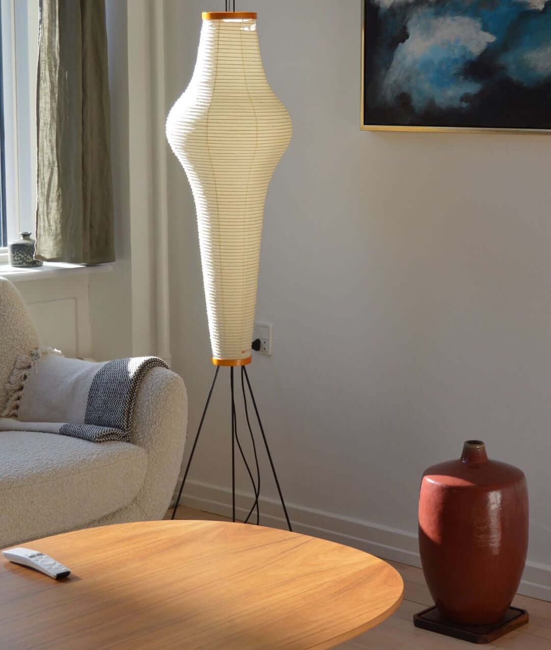 Krelix Paper Scandinavian Floor Lamp-Neutral Decor