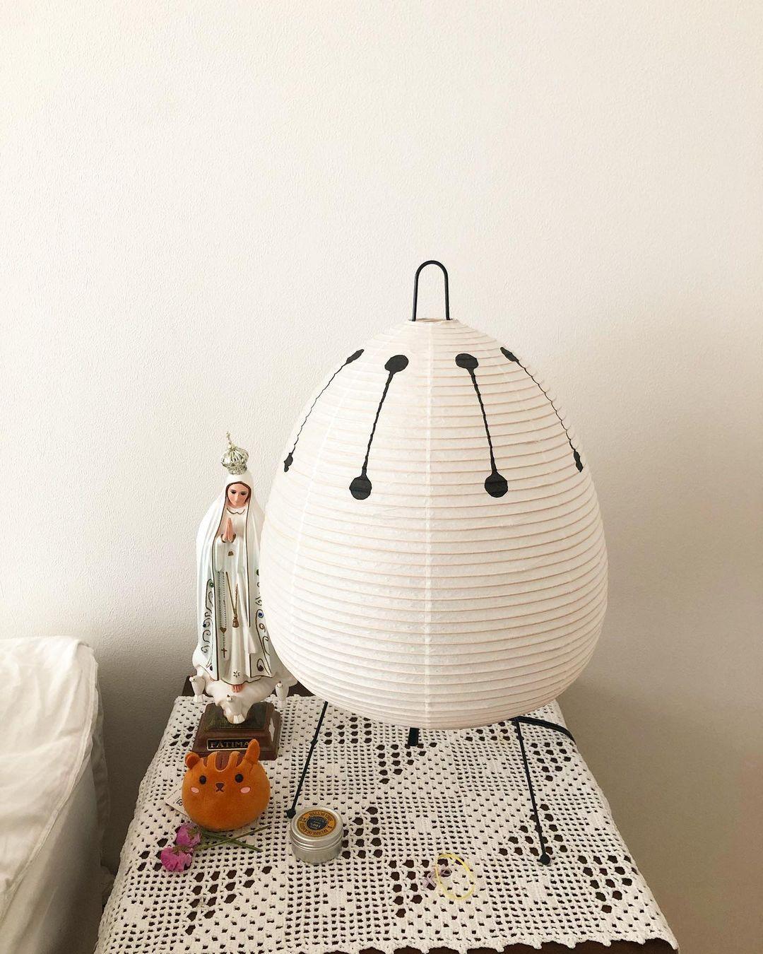 Tranquilux Paper Japanese-Inspired Table Lamp-Neutral Decor