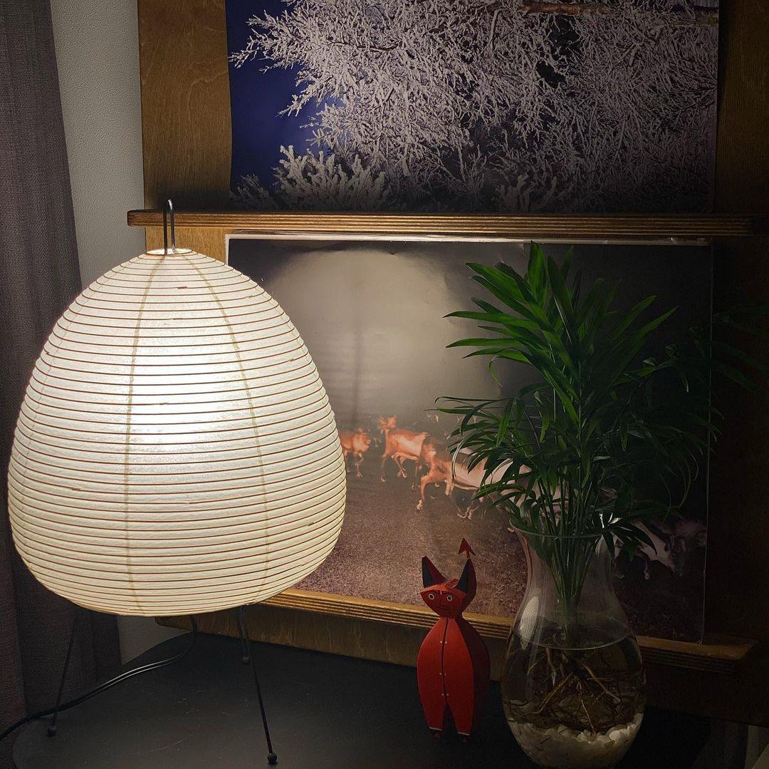Tranquilux Paper Japanese-Inspired Table Lamp-Neutral Decor