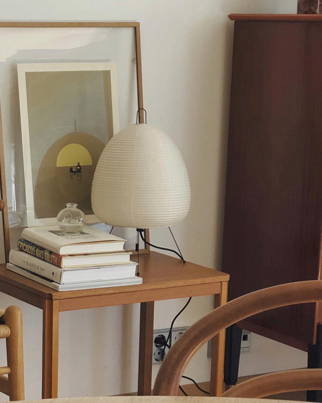 Tranquilux Paper Japanese-Inspired Table Lamp-Neutral Decor