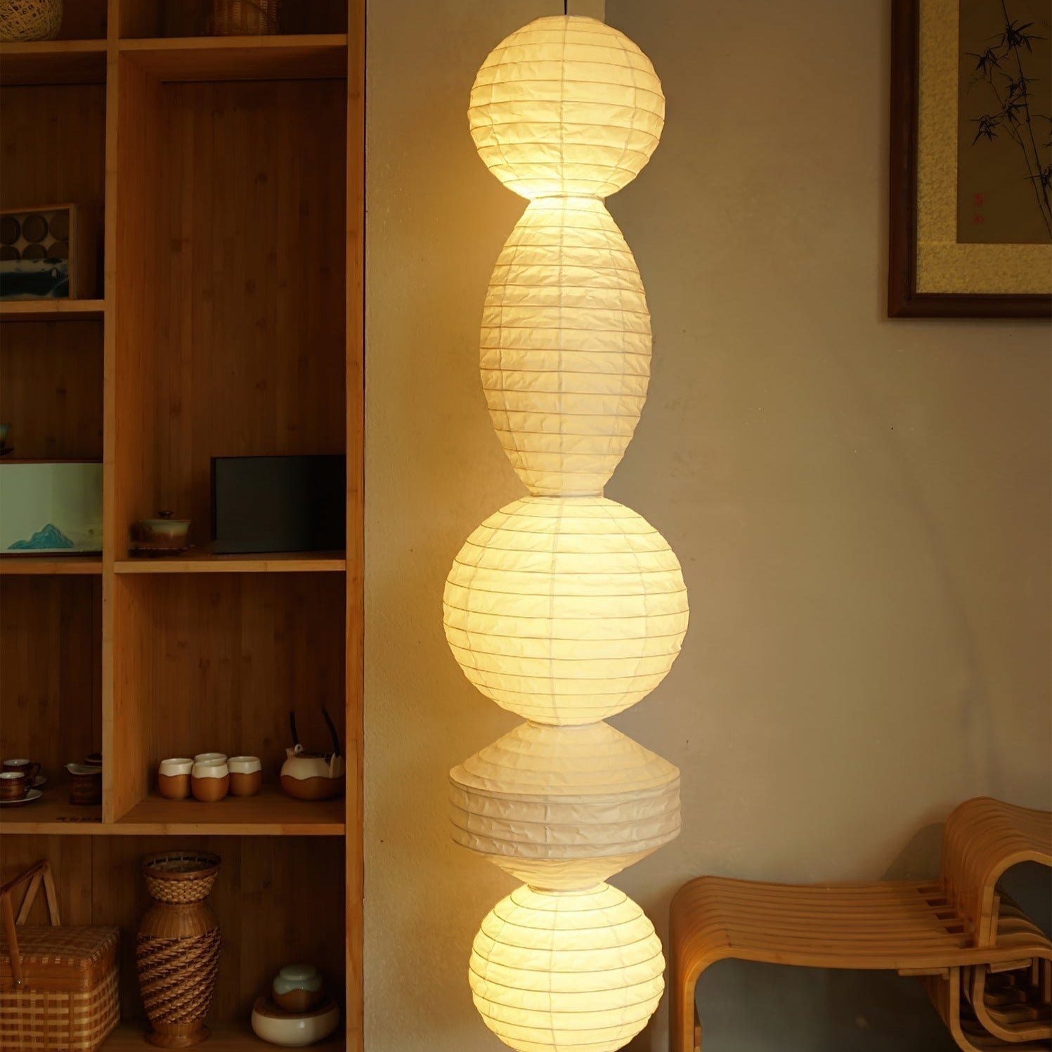 Nami Pendant Light Paper Lantern Wabi-sabi - Neutralighting