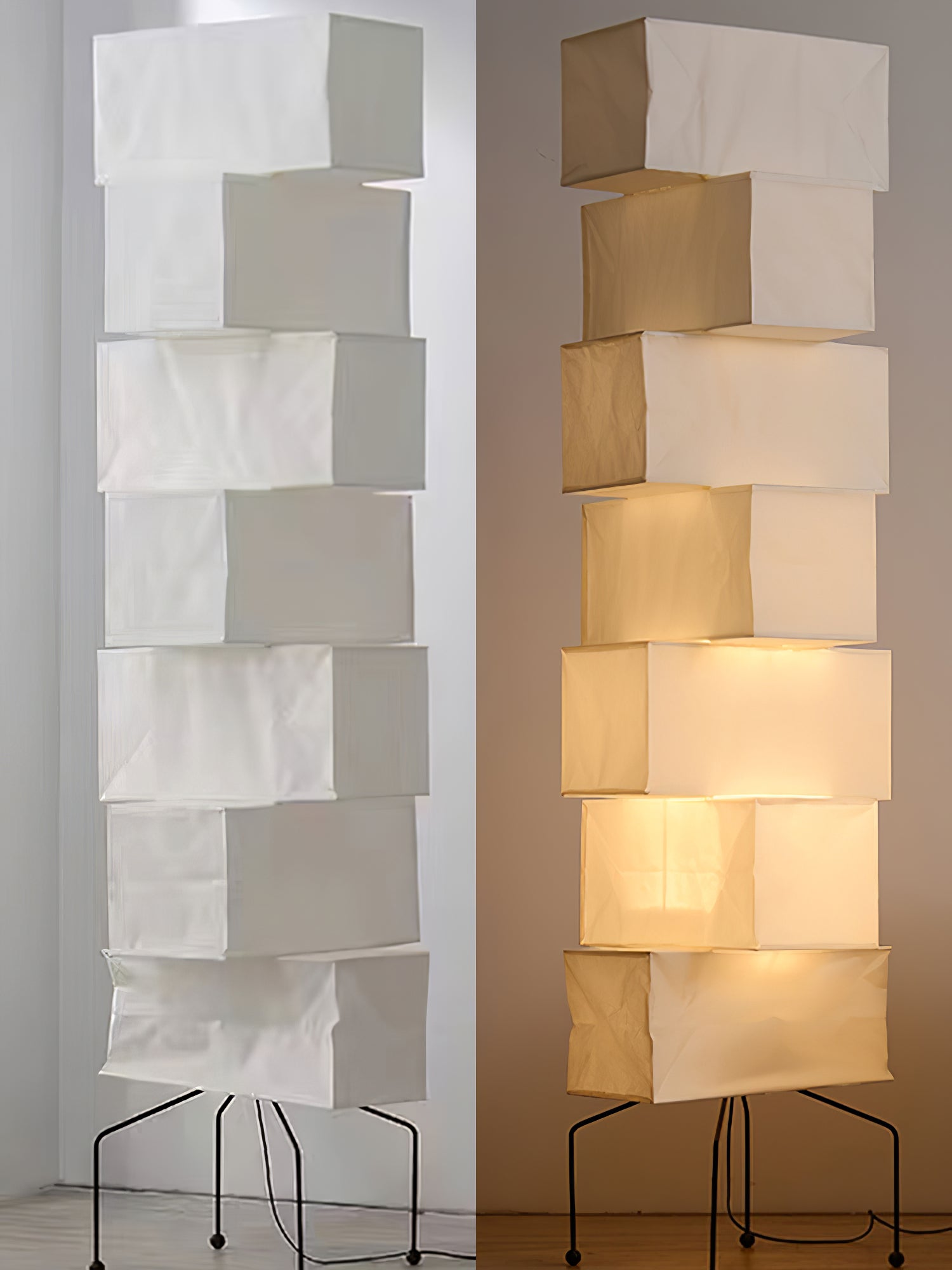 Avara Paper Floor Lamp-Neutral Decor