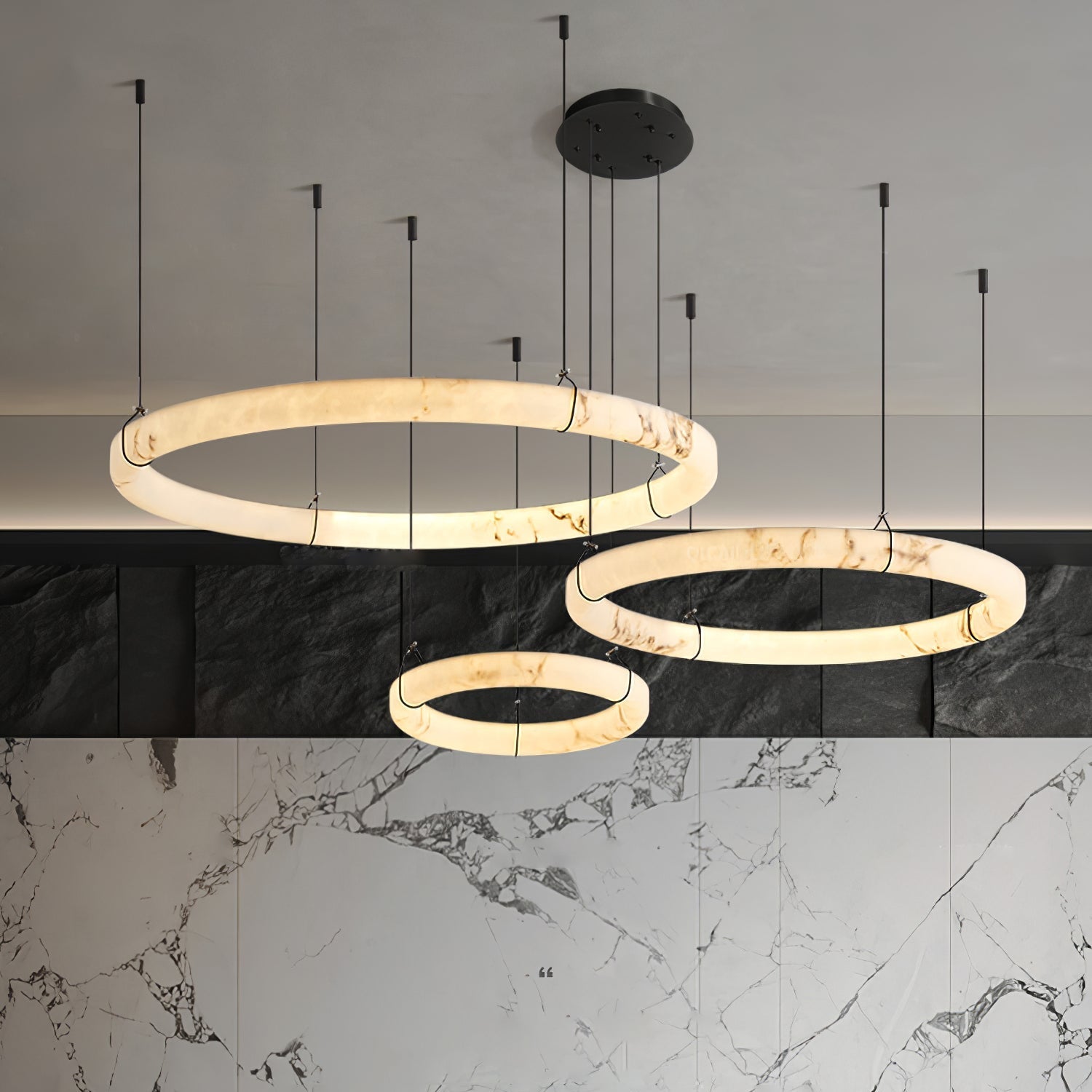 Aureon Modern Alabaster Pendant Light-Neutral Decor