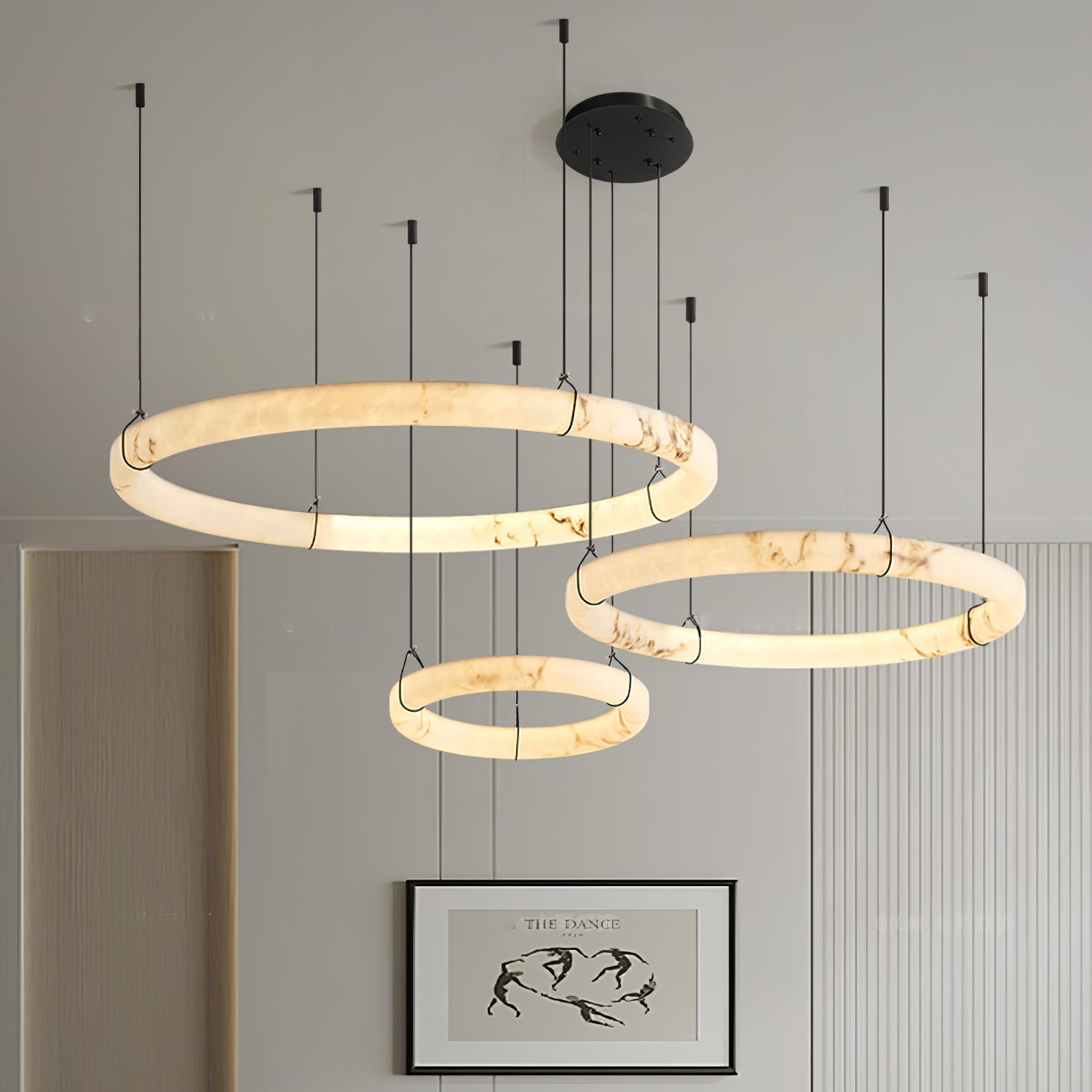 Aureon Modern Alabaster Pendant Light-Neutral Decor